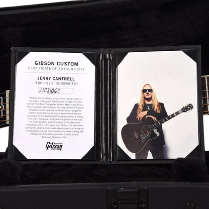 Gibson Jerry Cantrell Signature "Fire Devil" Songwriter Ebony Acoustic Guitars / Dreadnought