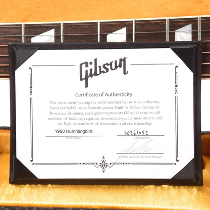 Gibson Montana Custom Shop Historic Reissue 1960 Hummingbird Heritage Cherry Sunburst w/Adjustable Saddle Acoustic Guitars / Dreadnought