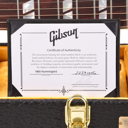 Gibson Montana Custom Shop Historic Reissue 1960 Hummingbird Heritage Cherry Sunburst w/Adjustable Saddle Acoustic Guitars / Dreadnought