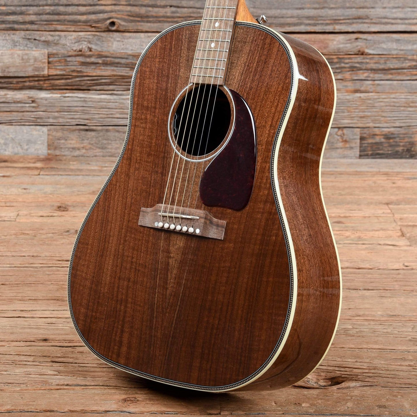 Gibson Montana J-45 Herringbone All Walnut Antique Natural Acoustic Guitars / Dreadnought