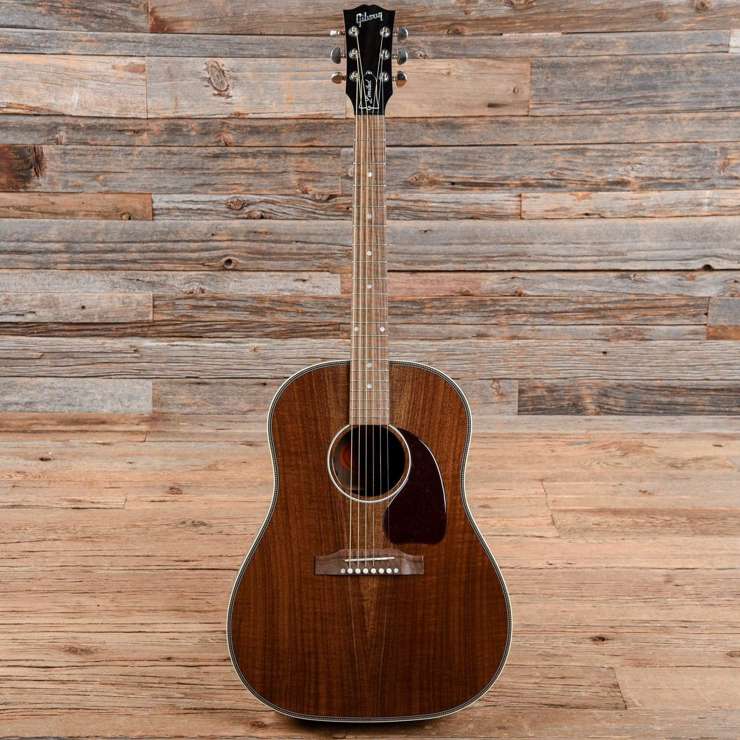 Gibson Montana J-45 Herringbone All Walnut Antique Natural Acoustic Guitars / Dreadnought