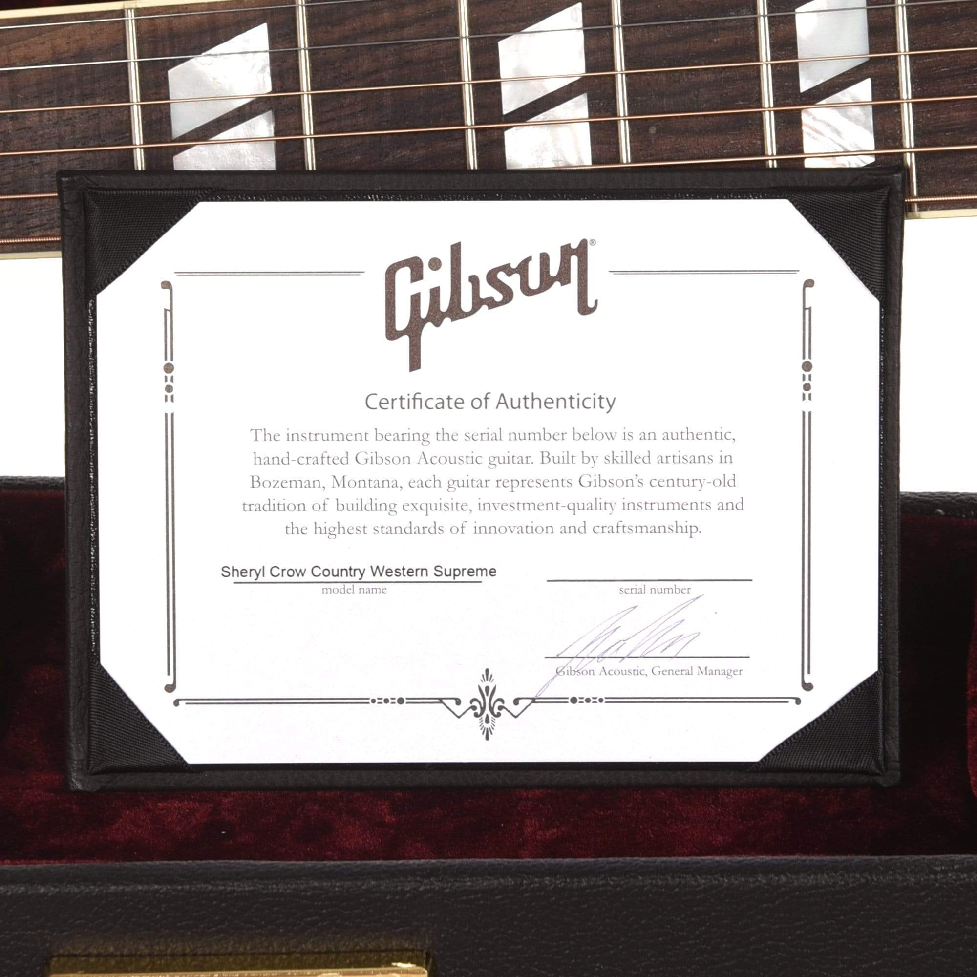 Gibson Montana Sheryl Crow Country Western Supreme Antique Cherry w/ Signed Label Acoustic Guitars / Dreadnought