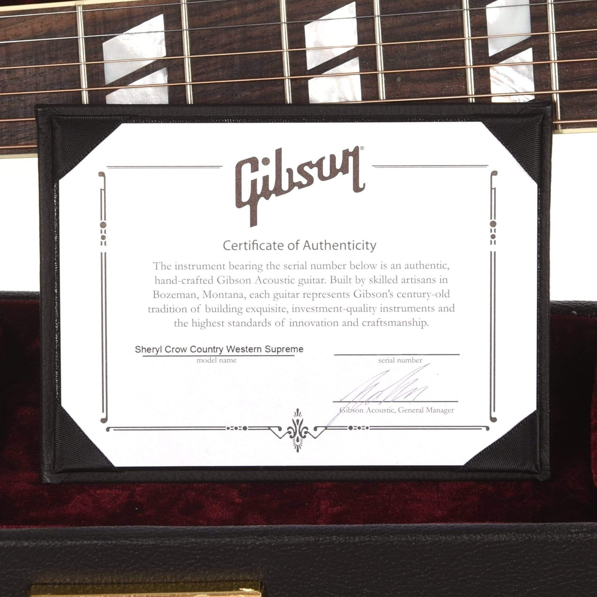 Gibson Montana Sheryl Crow Country Western Supreme Antique Cherry w/ Signed Label Acoustic Guitars / Dreadnought