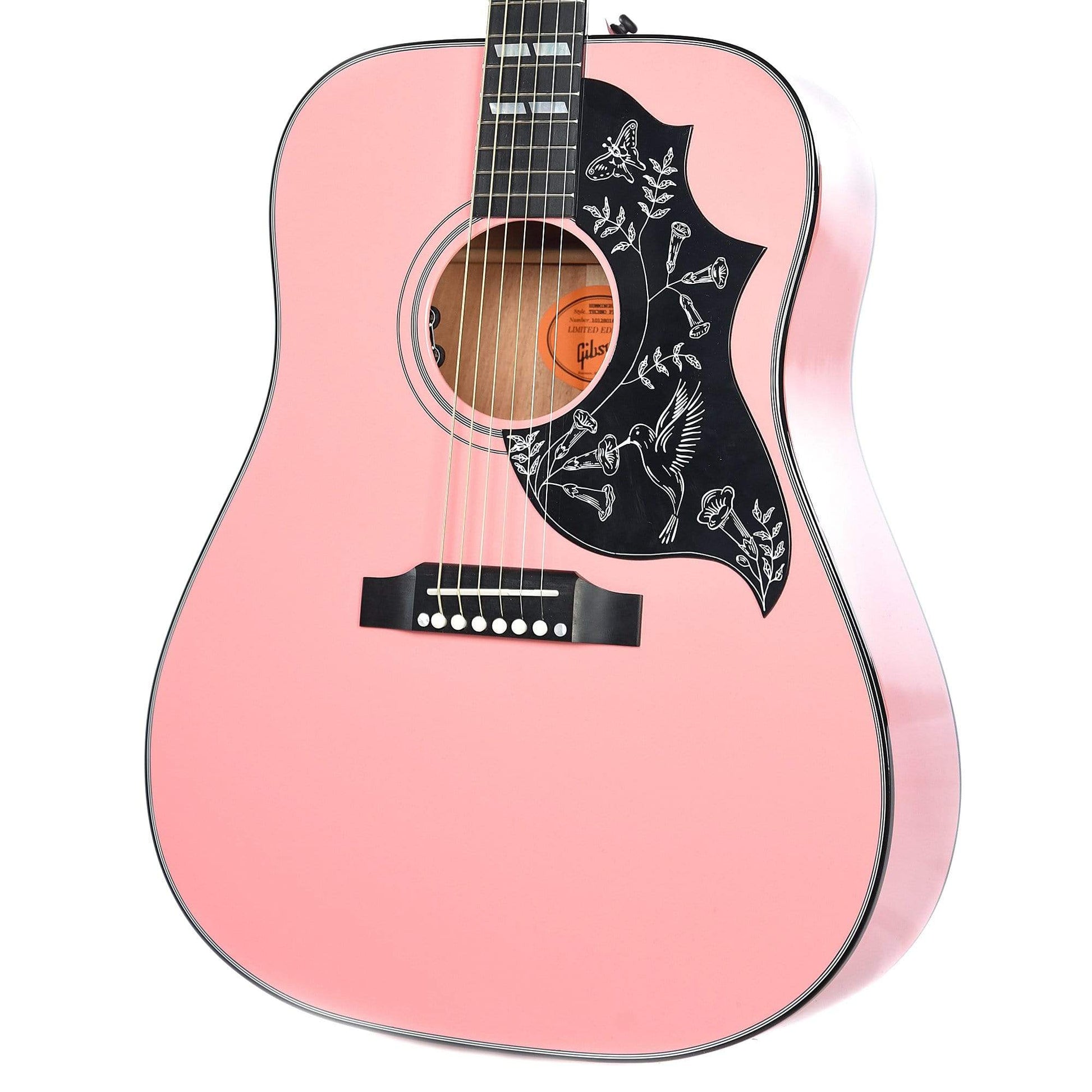 Gibson Montana Hummingbird Techno Pink Acoustic Guitars