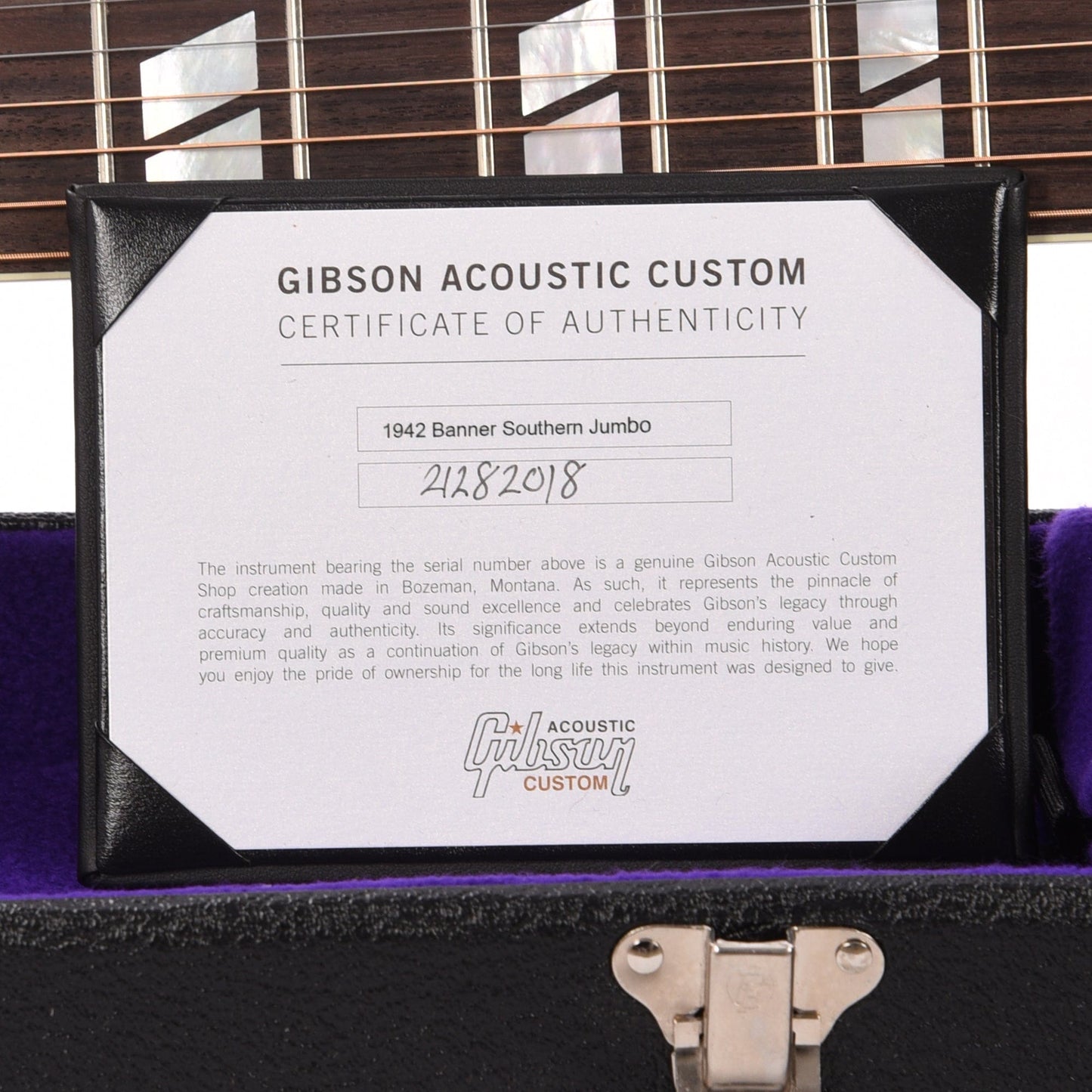 Gibson Montana Custom Shop Historic Reissue 1942 Banner Southern Jumbo Vintage Sunburst Acoustic Guitars / Jumbo