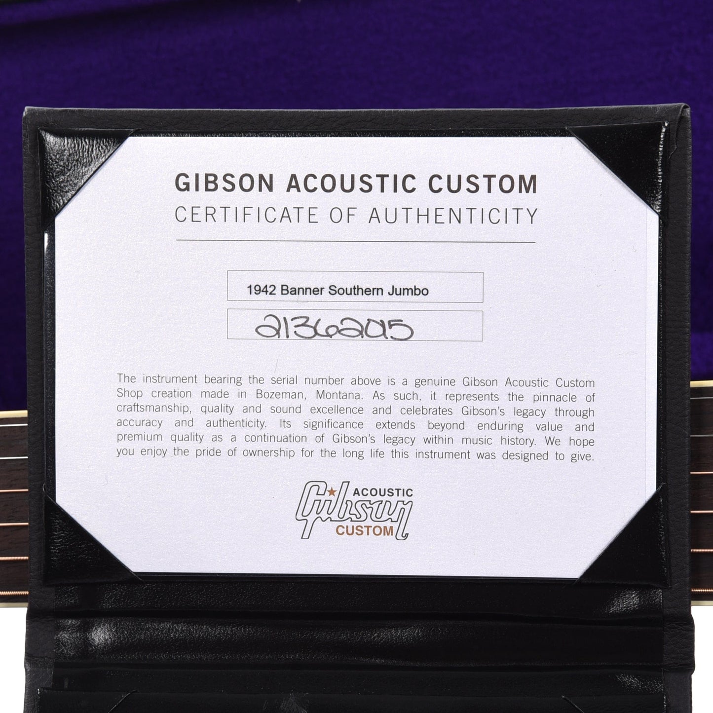 Gibson Montana Custom Shop Historic Reissue 1942 Banner Southern Jumbo Vintage Sunburst Acoustic Guitars / Jumbo