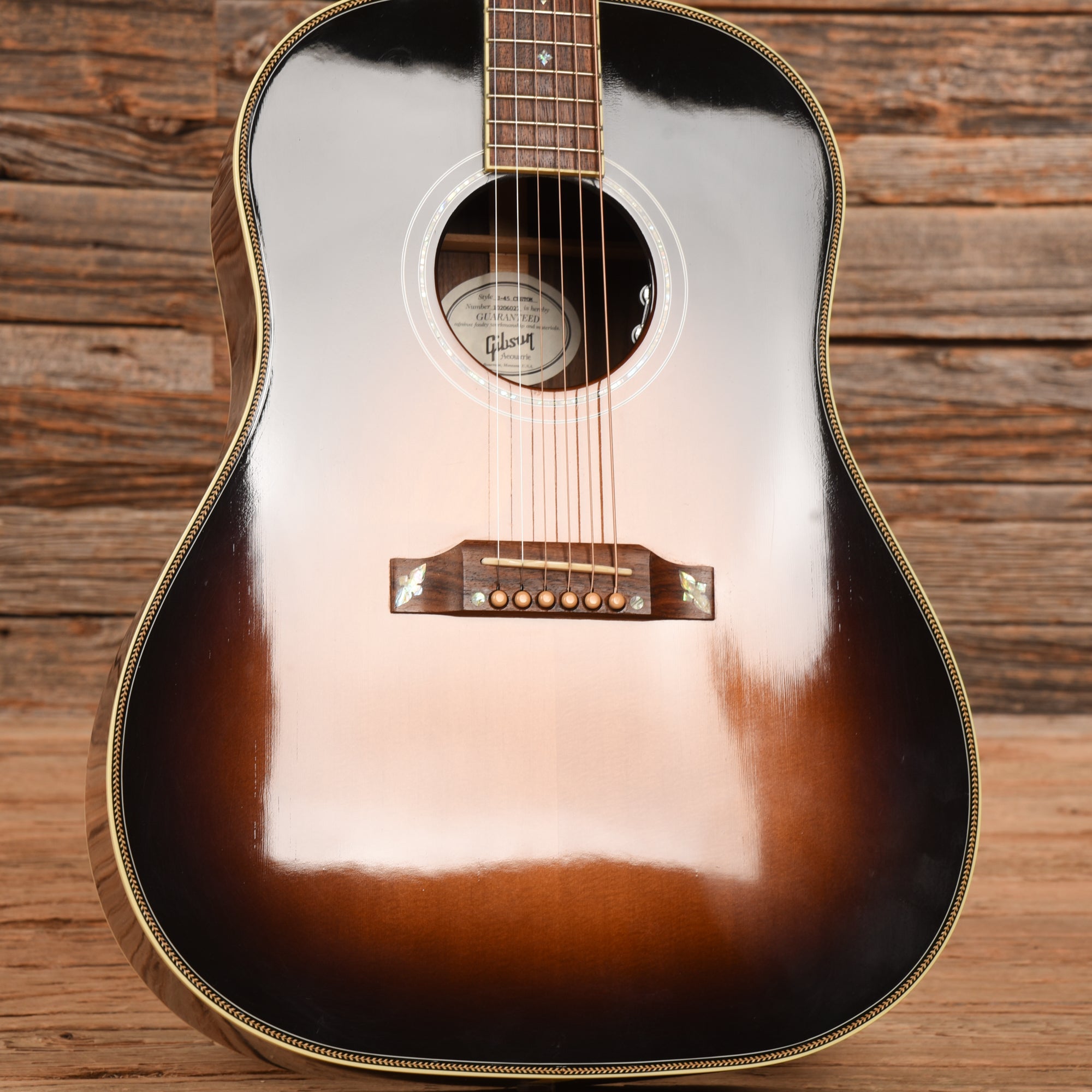 Gibson J-45 Custom Vintage Sunburst 2016 LEFTY Acoustic Guitars / Left-Handed