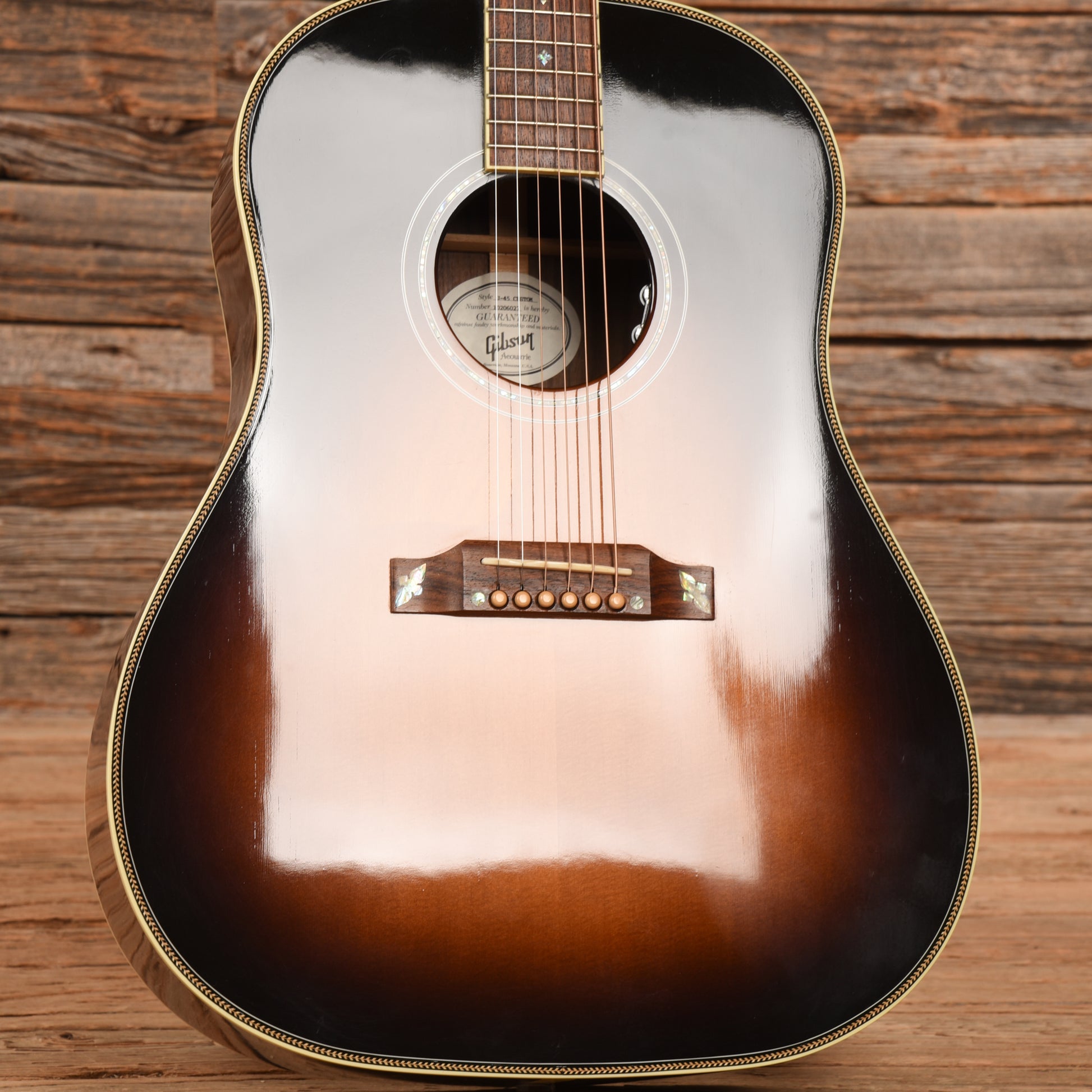 Gibson J-45 Custom Vintage Sunburst 2016 LEFTY Acoustic Guitars / Left-Handed