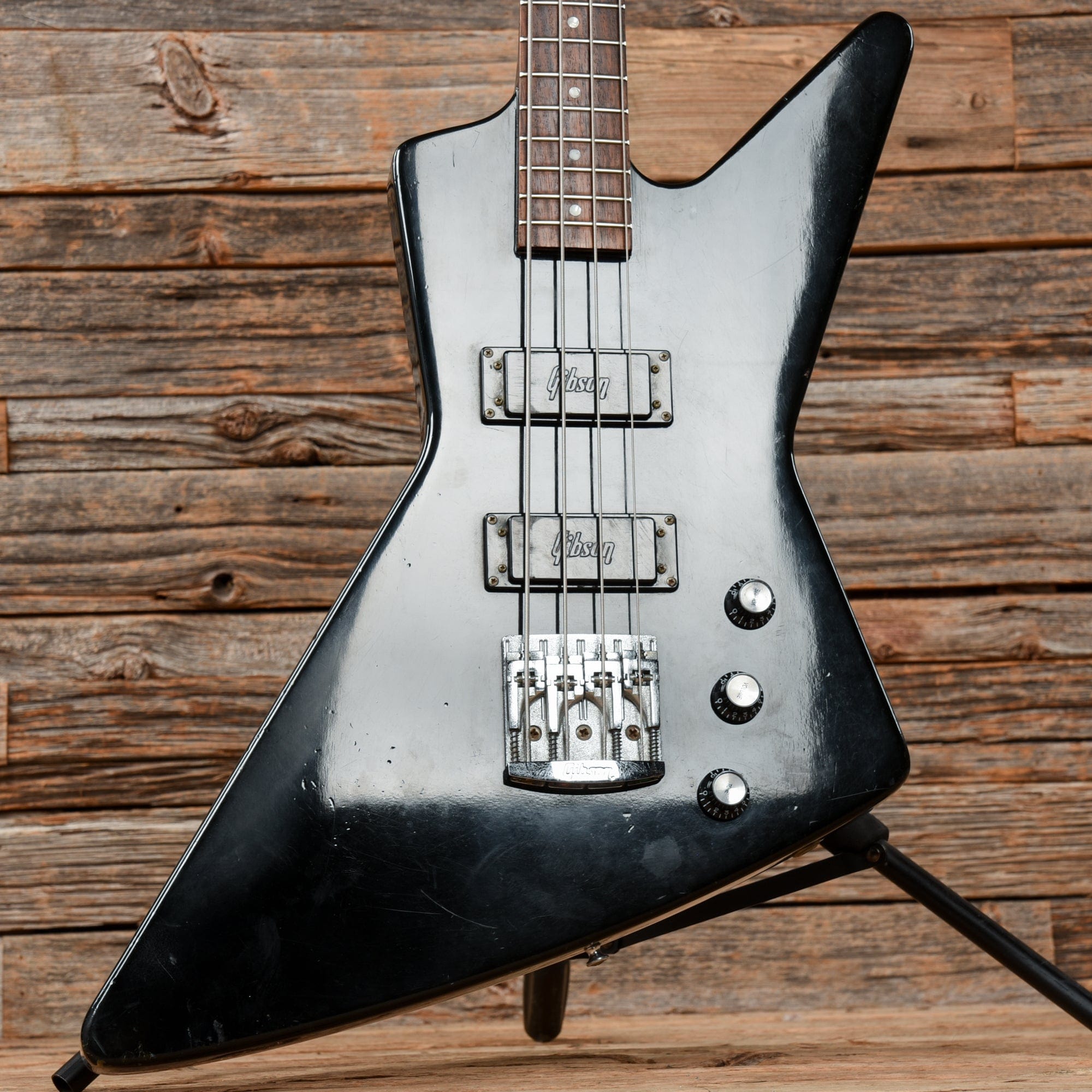 Gibson Explorer Bass Ebony 1986 Chicago Music Exchange gibson-explorer-bass-ebony-1986-chicago-music-exchange
