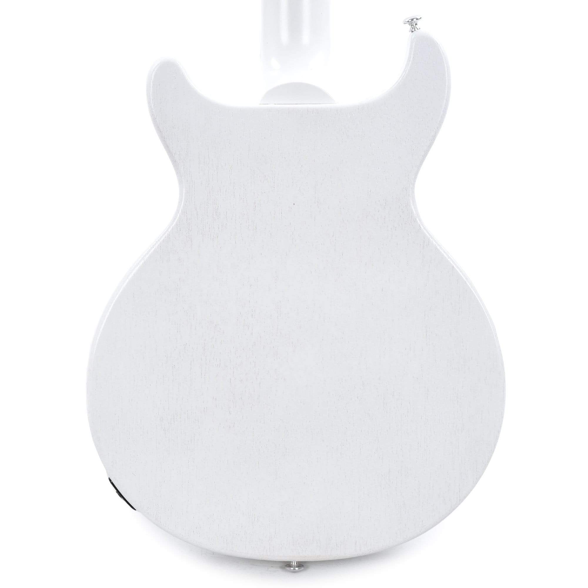 Gibson USA Les Paul Junior DC Bass Worn White w/Tortoise Pickguard & Chrome Cover Bass Guitars / 4-String