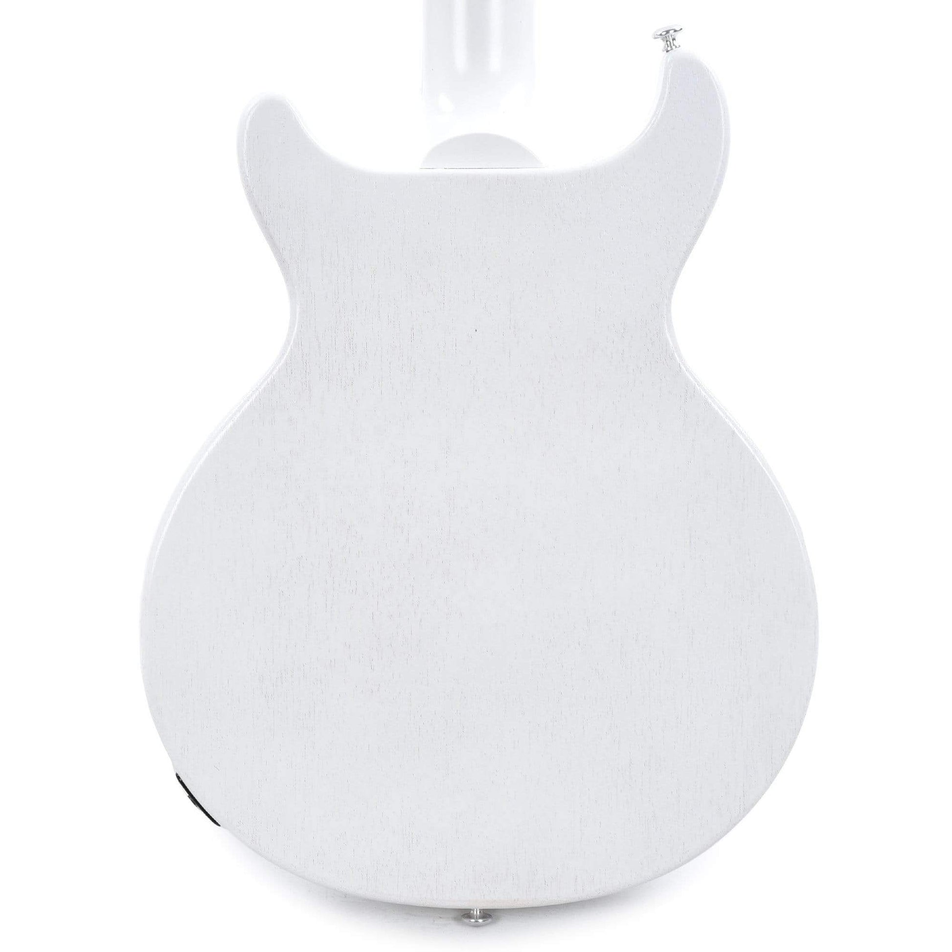 Gibson USA Les Paul Junior DC Bass Worn White w/Tortoise Pickguard & Chrome Cover Bass Guitars / 4-String