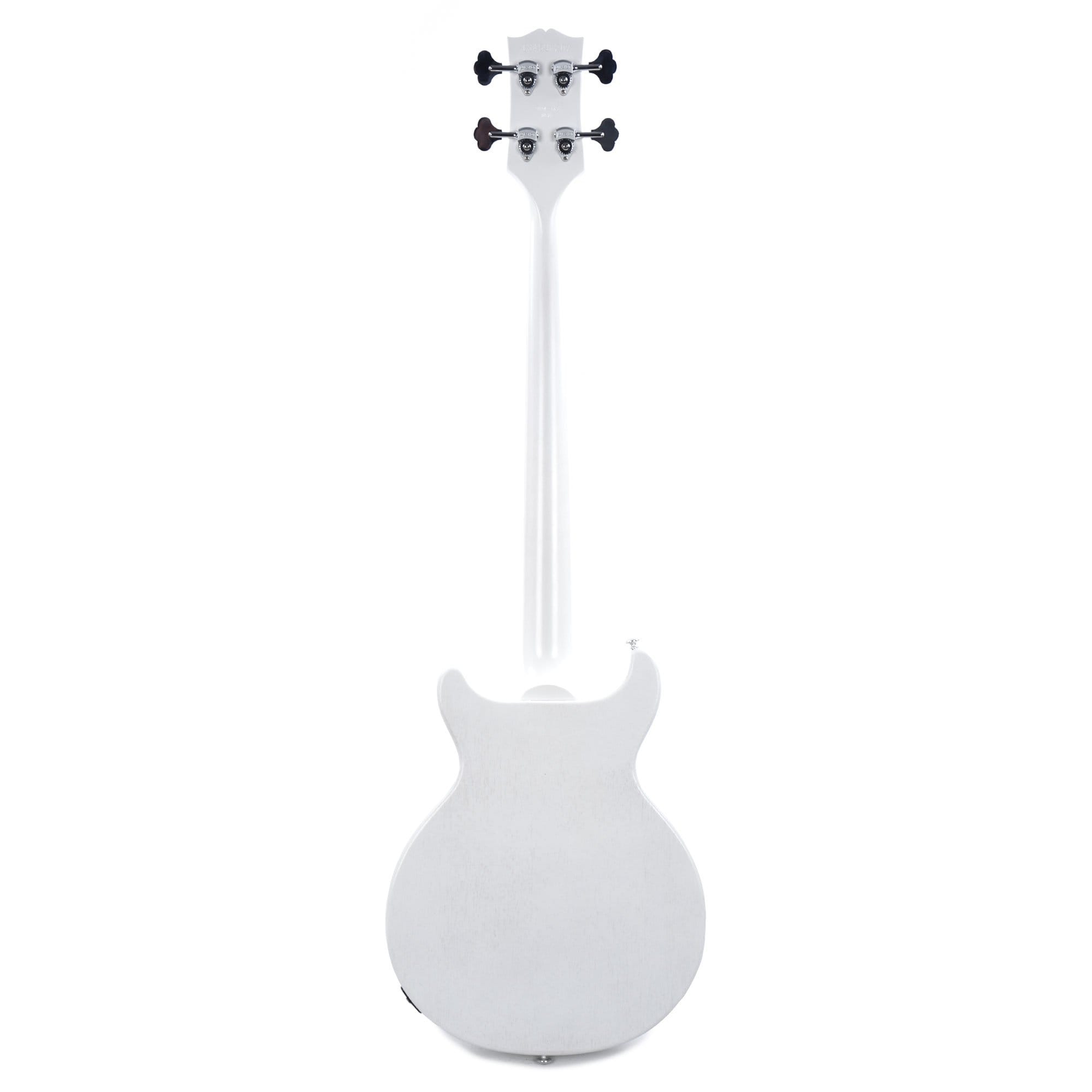 Gibson USA Les Paul Junior DC Bass Worn White w/Tortoise Pickguard & Chrome Cover Bass Guitars / 4-String