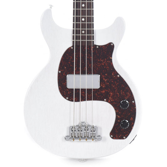 Gibson USA Les Paul Junior DC Bass Worn White w/Tortoise Pickguard & Chrome Cover Bass Guitars / 4-String