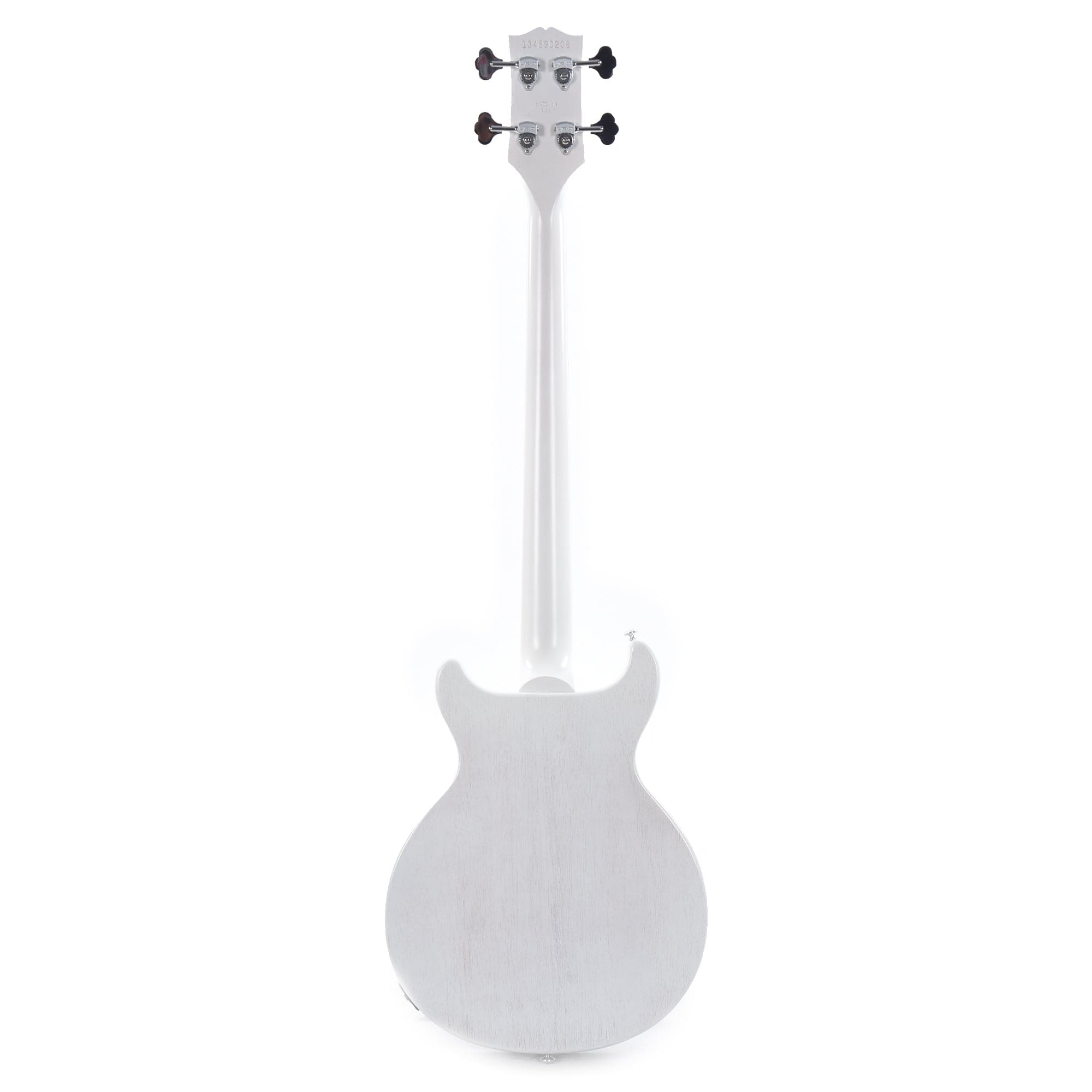 Gibson USA Les Paul Junior DC Bass Worn White w/Tortoise Pickguard & Chrome Cover Bass Guitars / 4-String