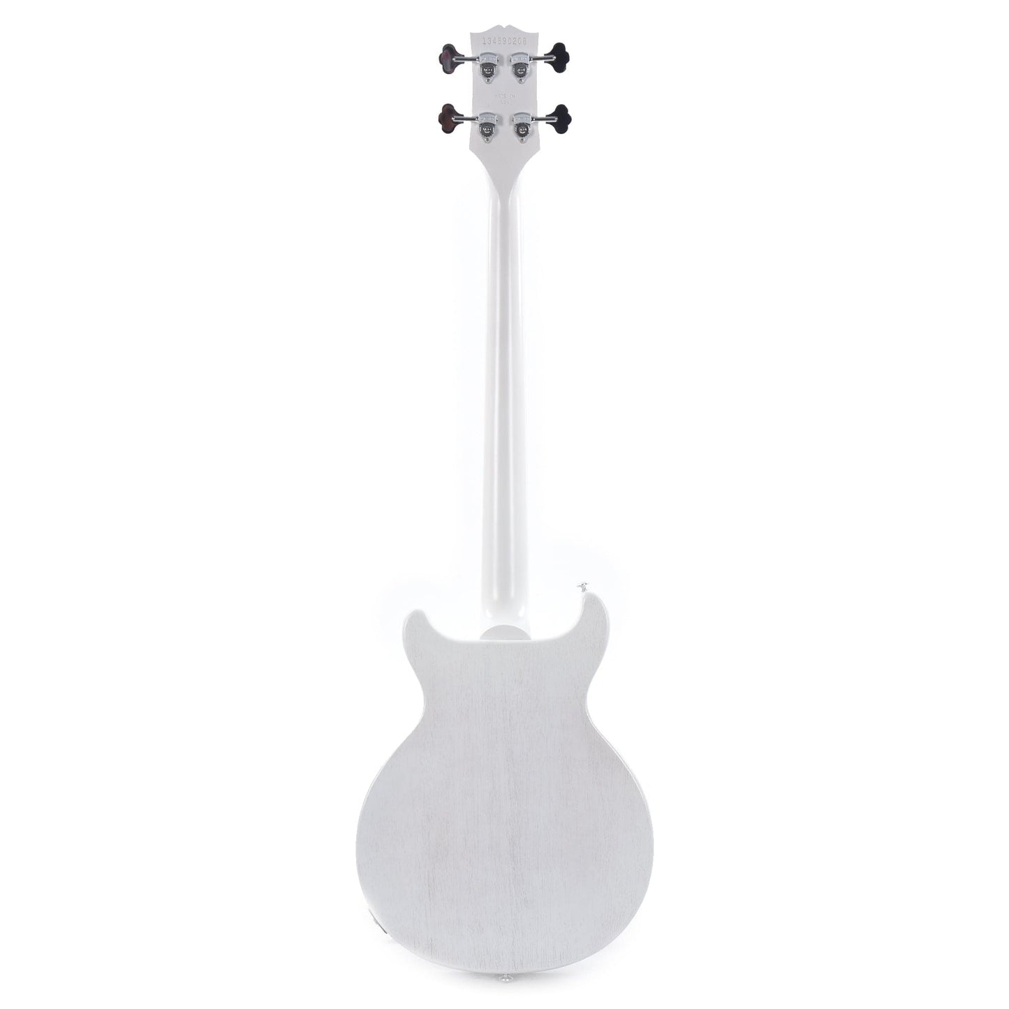 Gibson USA Les Paul Junior DC Bass Worn White w/Tortoise Pickguard & Chrome Cover Bass Guitars / 4-String