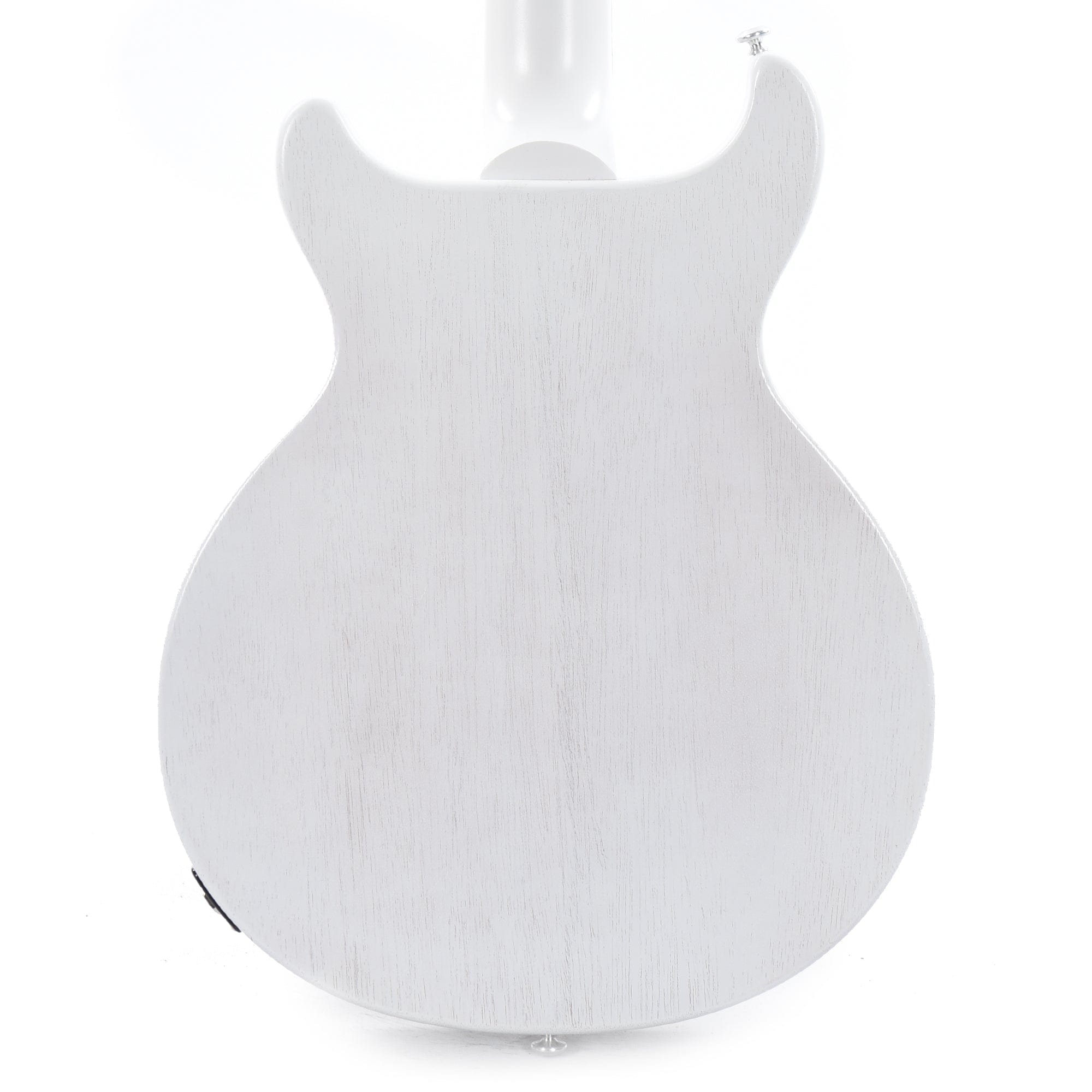 Gibson USA Les Paul Junior DC Bass Worn White w/Tortoise Pickguard & Chrome Cover Bass Guitars / 4-String