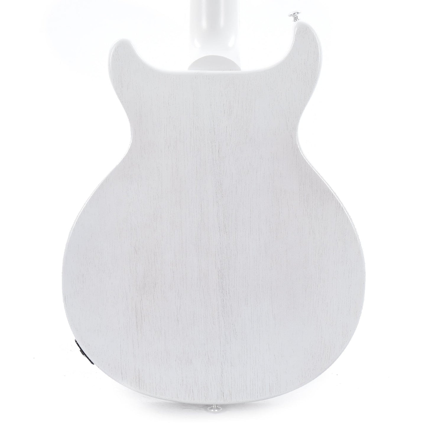 Gibson USA Les Paul Junior DC Bass Worn White w/Tortoise Pickguard & Chrome Cover Bass Guitars / 4-String
