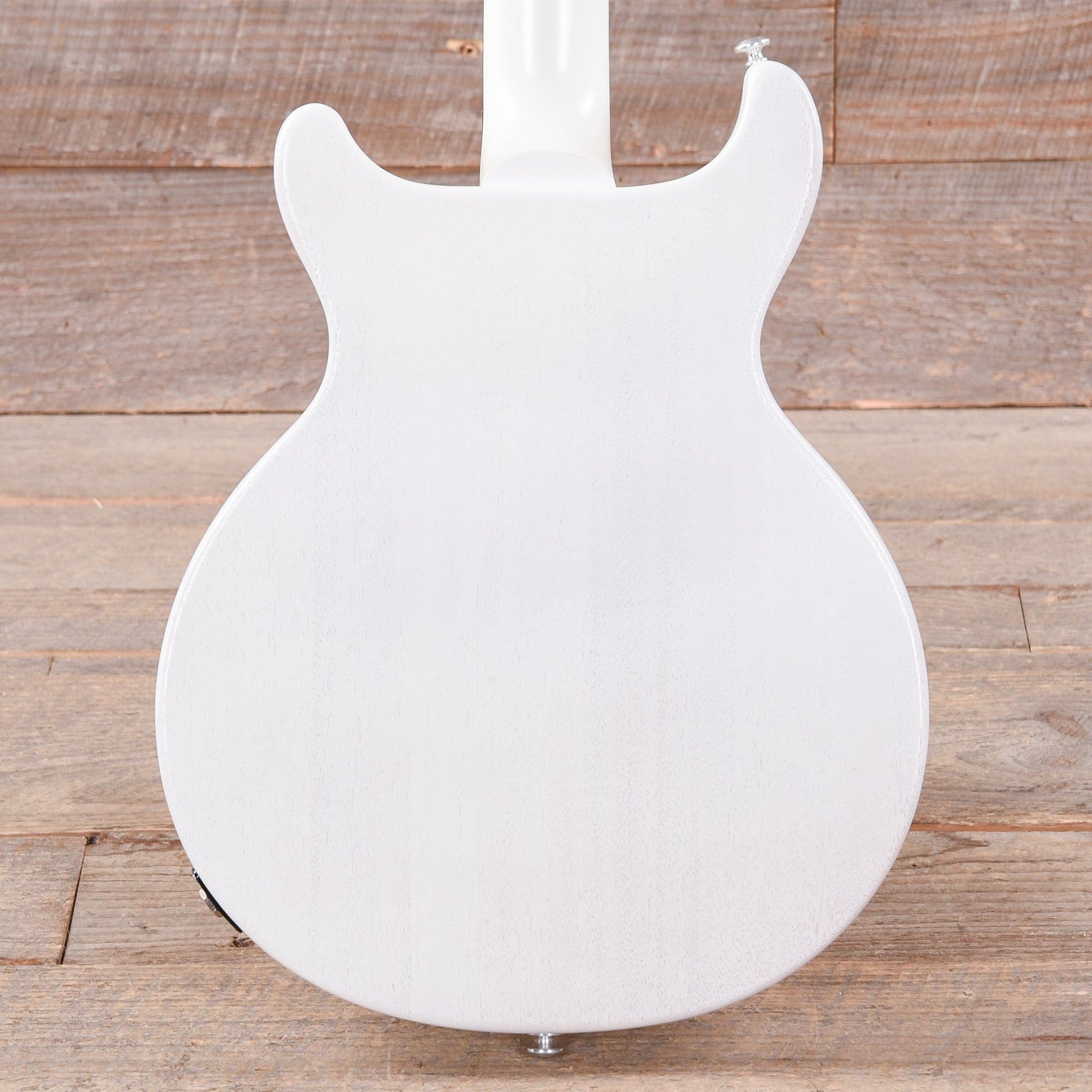 Gibson USA Les Paul Junior DC Bass Worn White w/Tortoise Pickguard & Chrome Cover Bass Guitars / 4-String