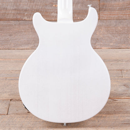 Gibson USA Les Paul Junior DC Bass Worn White w/Tortoise Pickguard & Chrome Cover Bass Guitars / 4-String