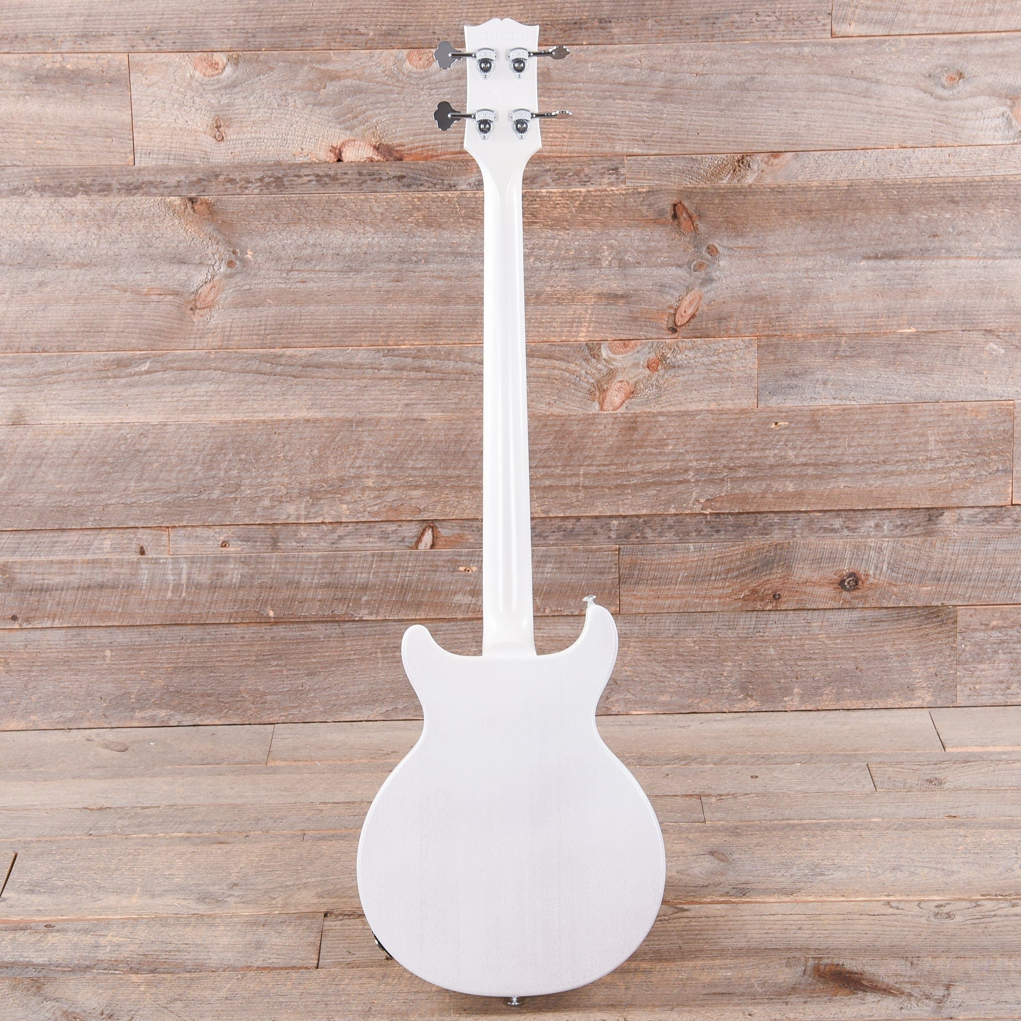 Gibson USA Les Paul Junior DC Bass Worn White w/Tortoise Pickguard & Chrome Cover Bass Guitars / 4-String