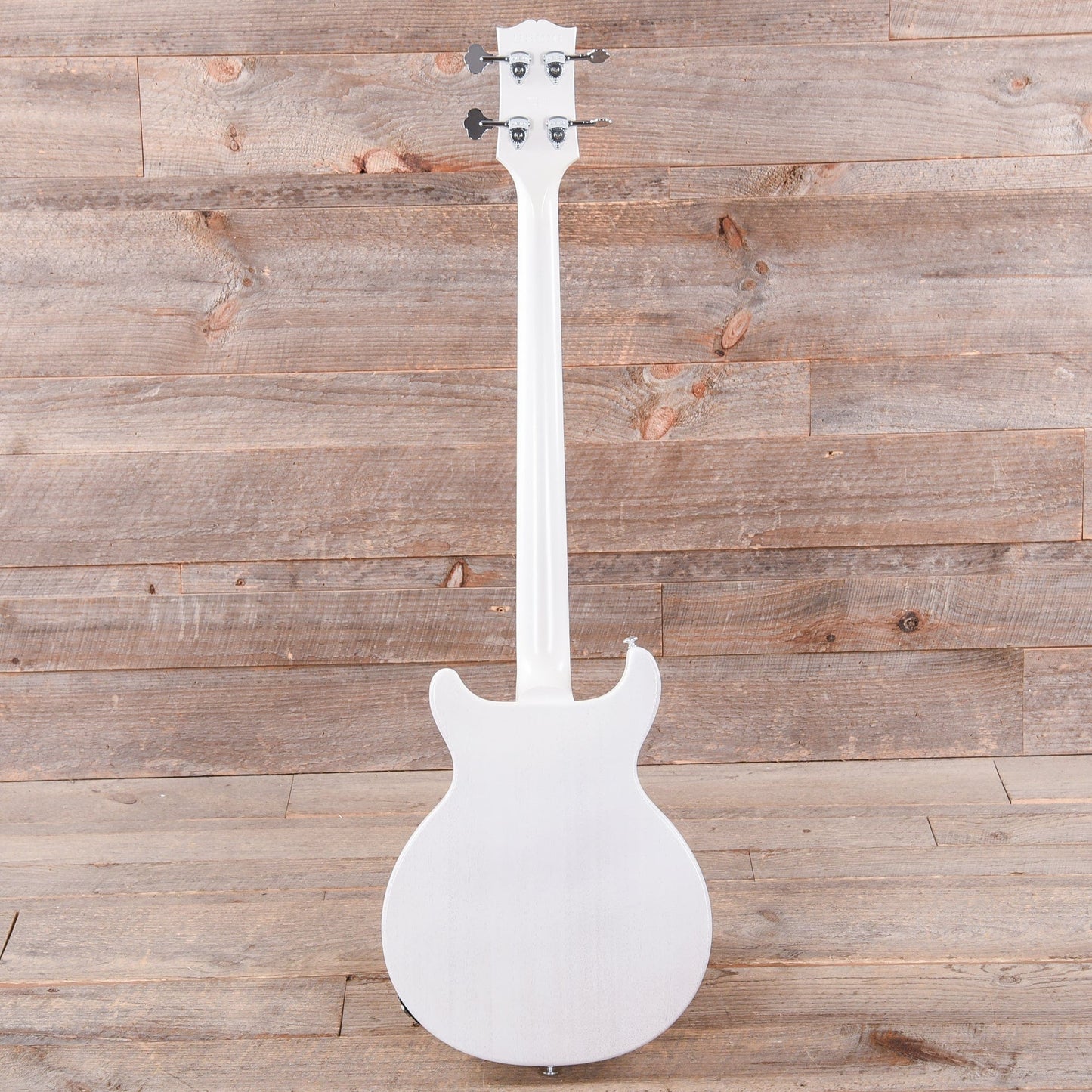 Gibson USA Les Paul Junior DC Bass Worn White w/Tortoise Pickguard & Chrome Cover Bass Guitars / 4-String