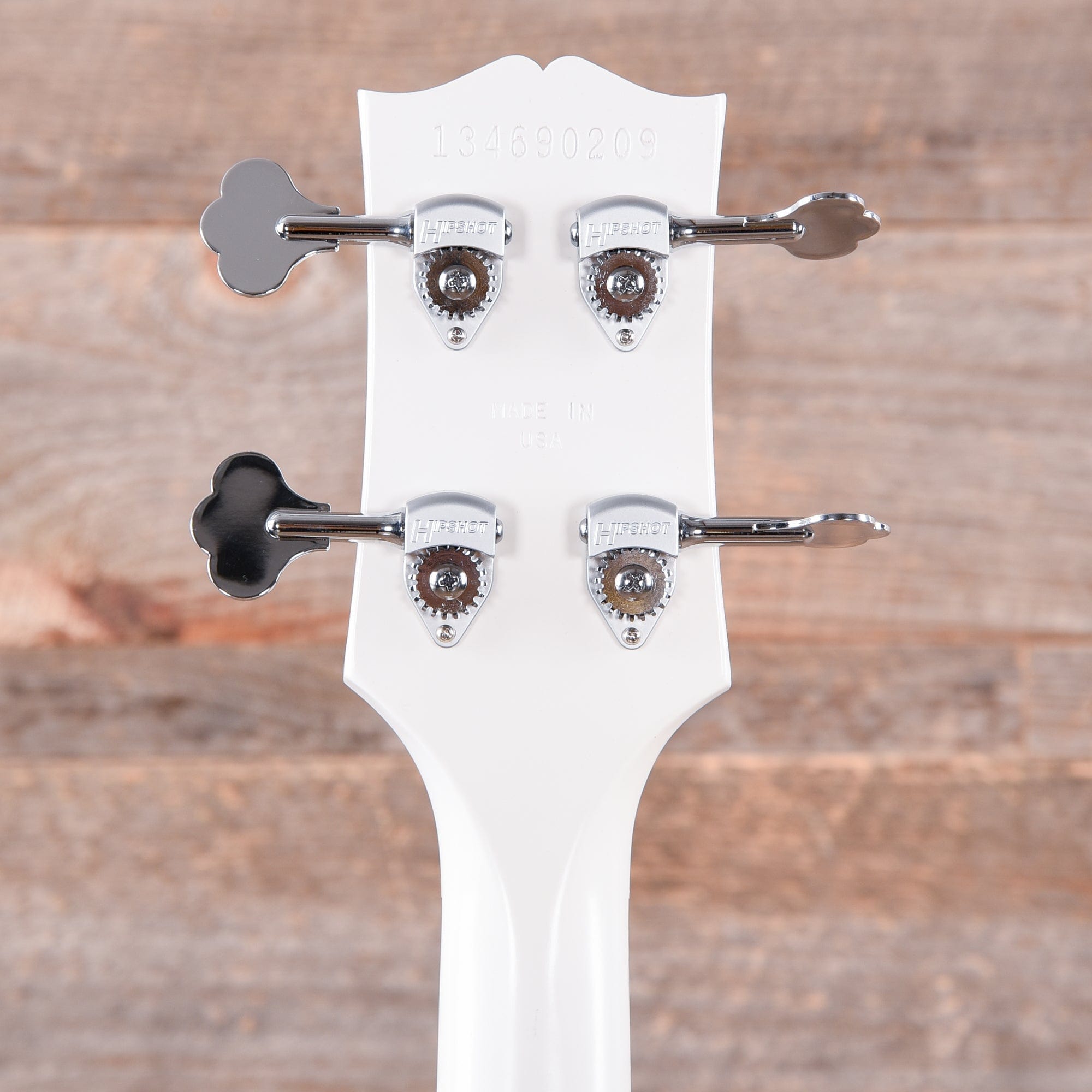 Gibson USA Les Paul Junior DC Bass Worn White w/Tortoise Pickguard & Chrome Cover Bass Guitars / 4-String