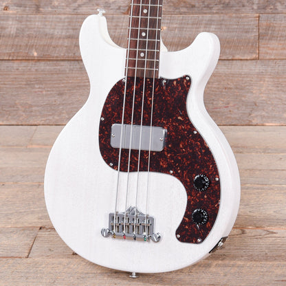 Gibson USA Les Paul Junior DC Bass Worn White w/Tortoise Pickguard & Chrome Cover Bass Guitars / 4-String