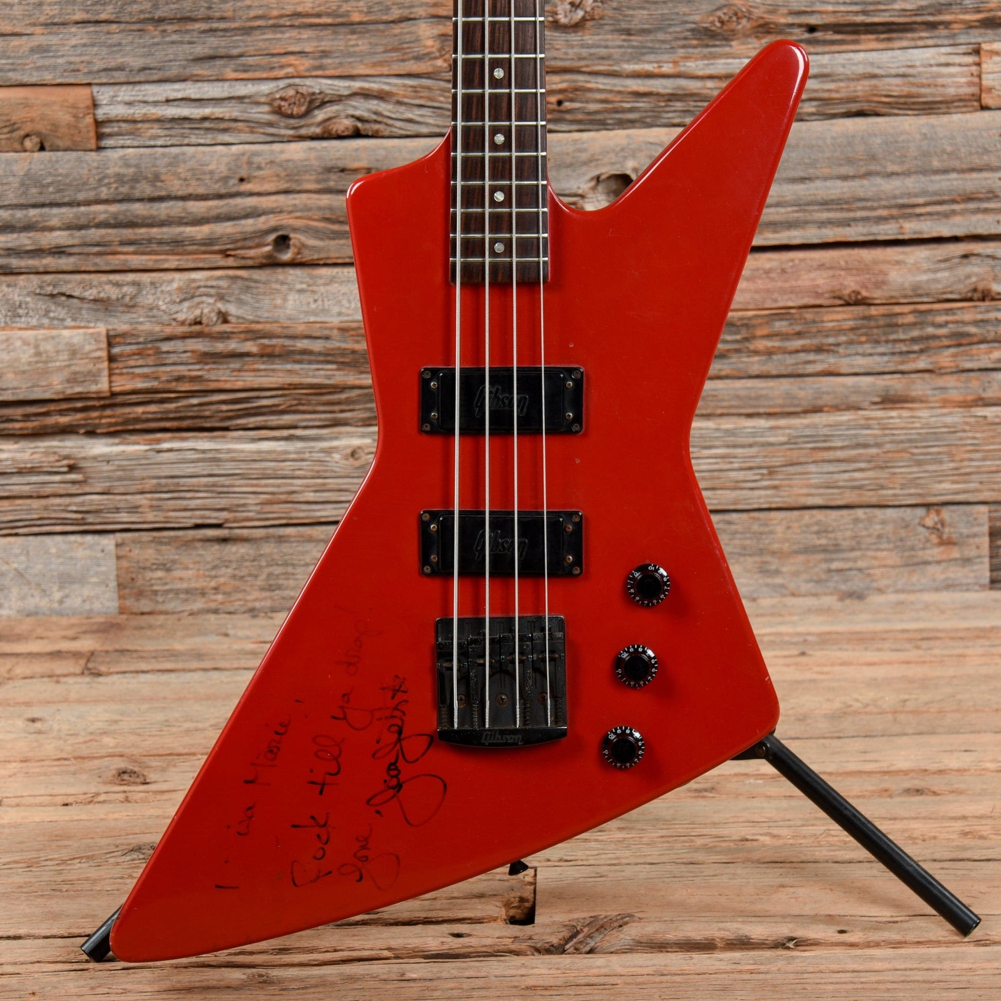 Gibson Explorer Bass Red 1985 Bass Guitars / Short Scale
