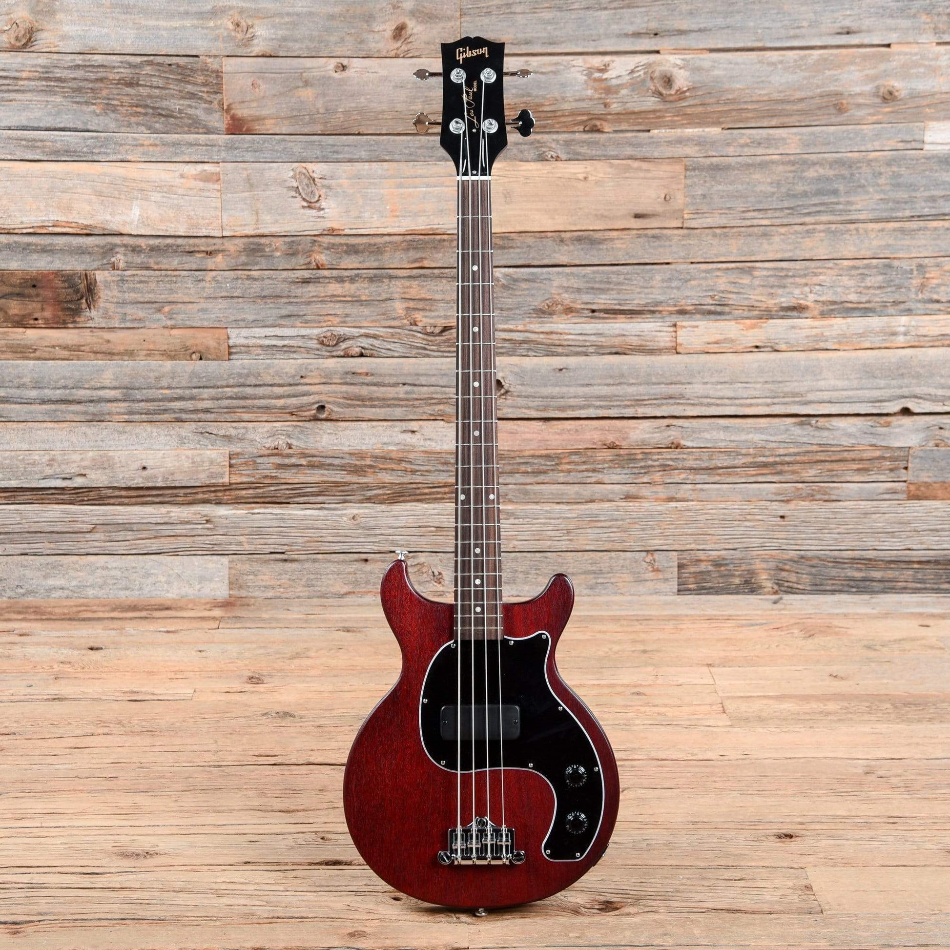 Gibson USA Les Paul Junior Tribute Bass Worn Cherry Bass Guitars / Short Scale