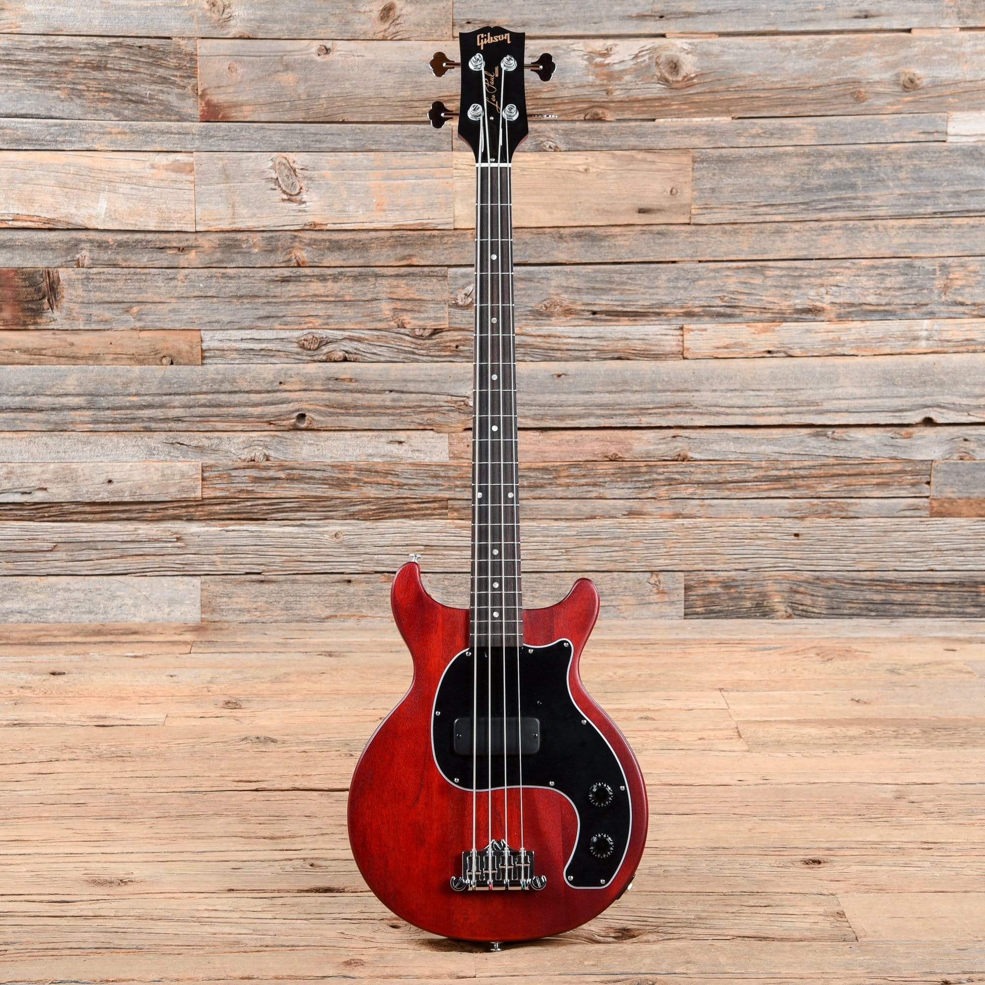 Gibson USA Les Paul Junior Tribute Bass Worn Cherry Bass Guitars / Short Scale