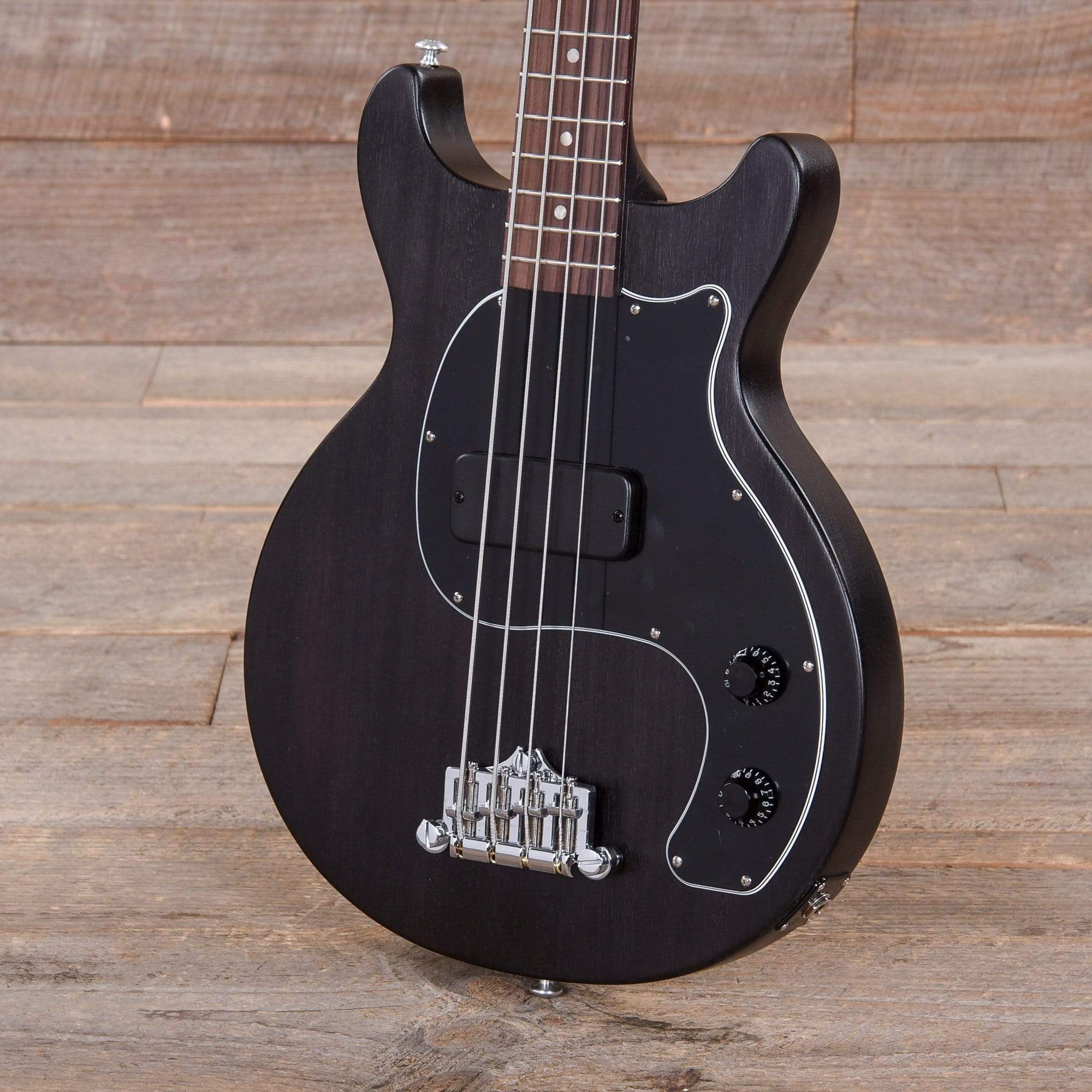Gibson USA Les Paul Junior Tribute Bass Worn Ebony Bass Guitars / Short Scale