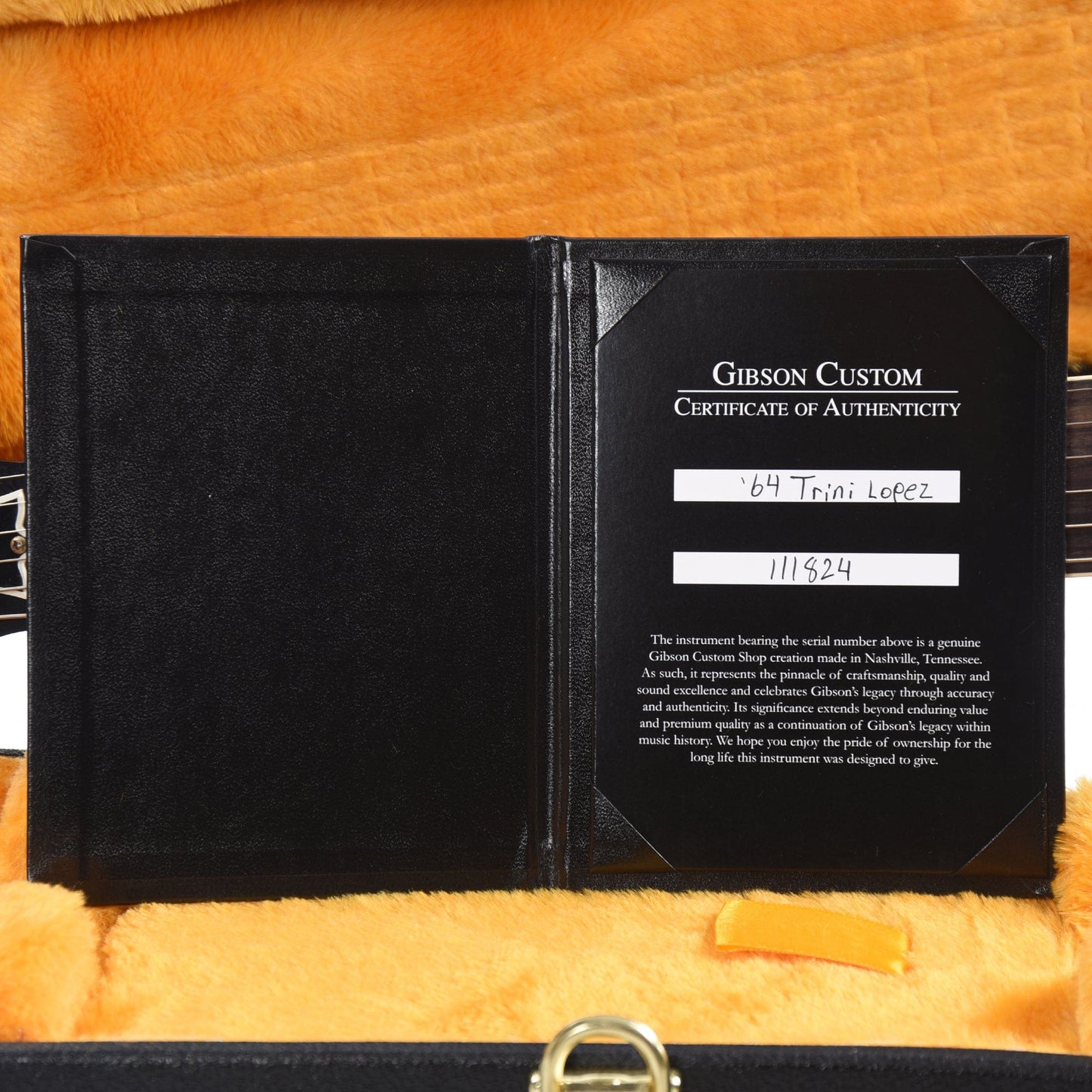 Gibson Custom Shop 1964 Trini Lopez Standard Reissue Ebony VOS Electric Guitars / Hollow Body