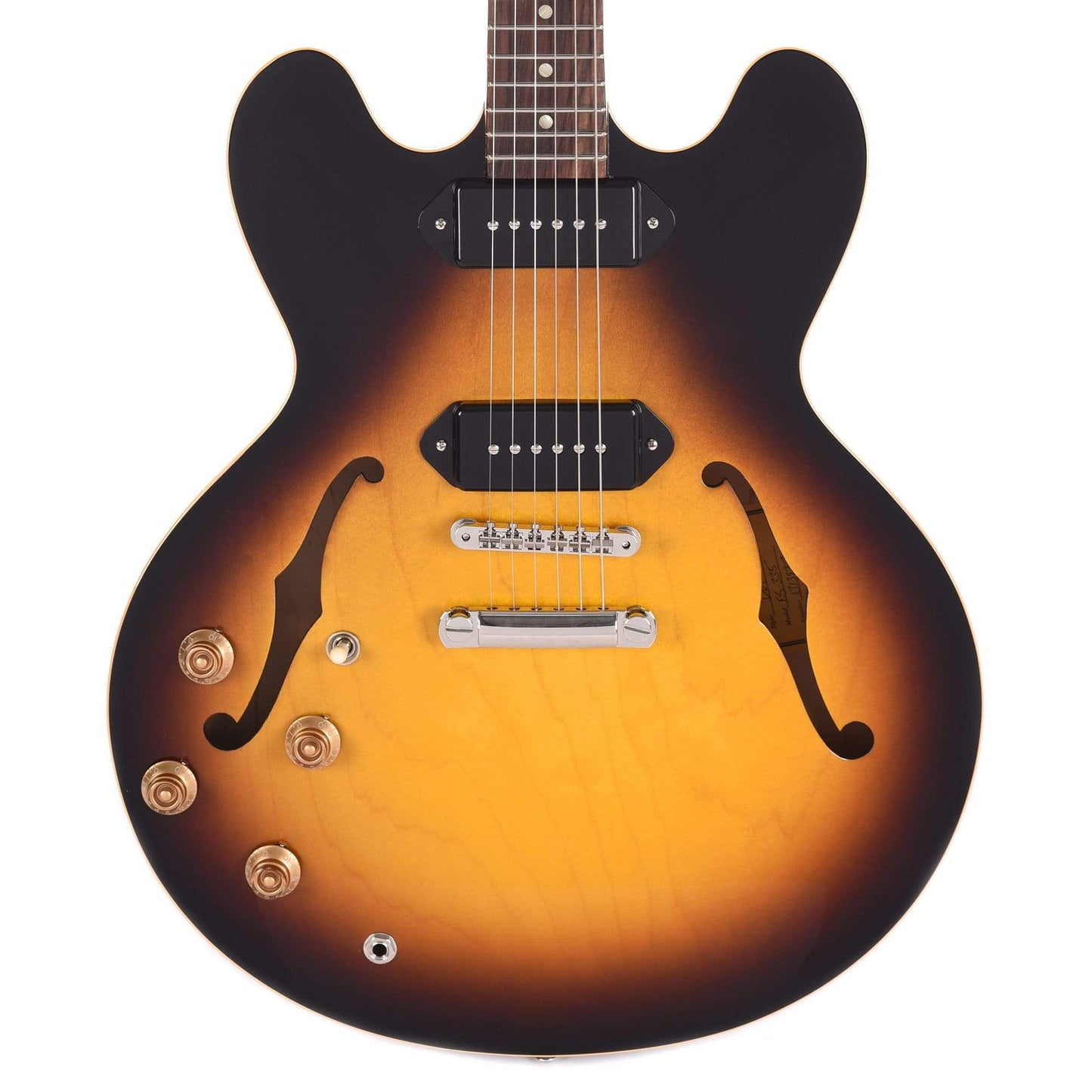 Gibson Memphis 2019 Limited ES-335 Dot P-90 Vintage Burst LEFTY Electric Guitars / Left-Handed