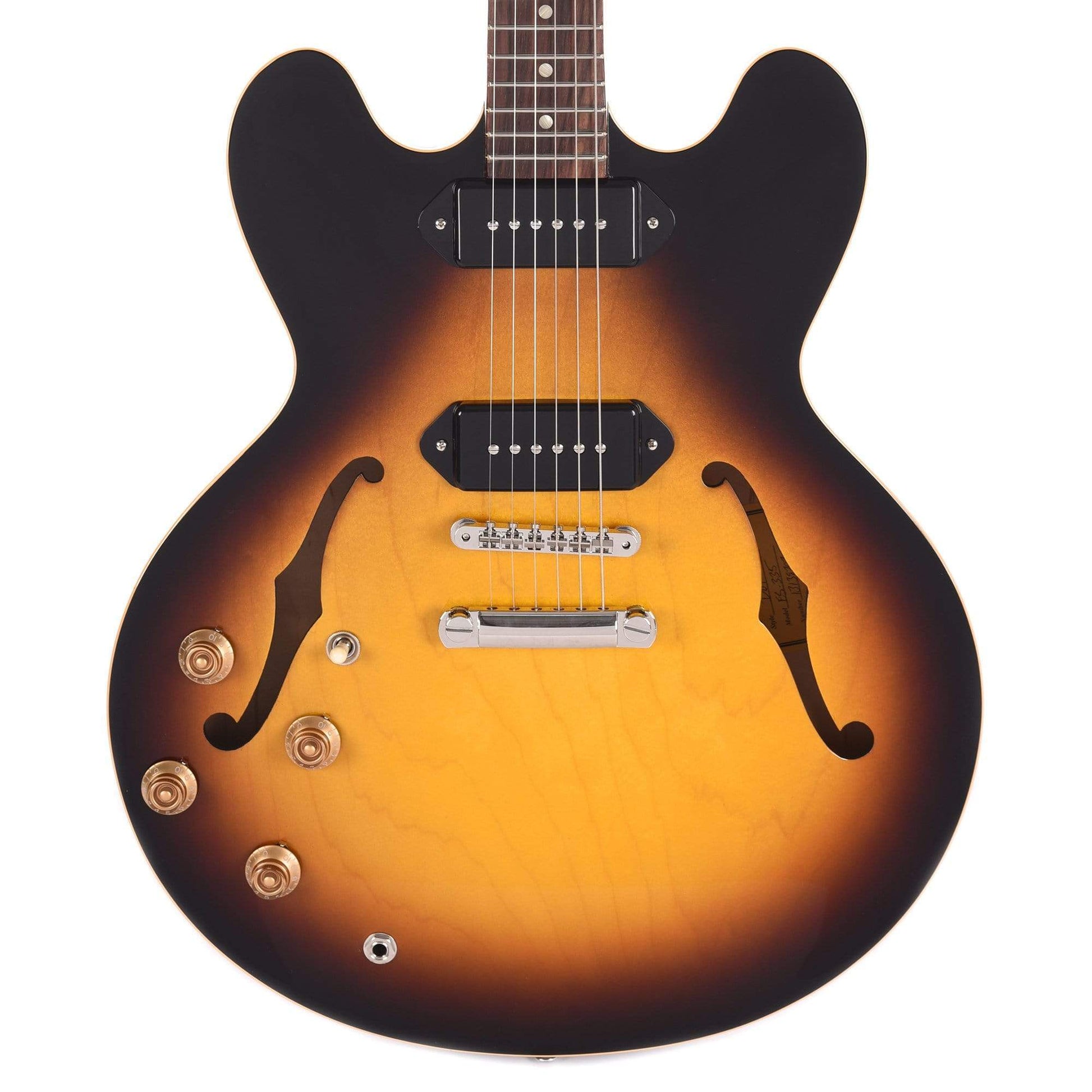 Gibson Memphis 2019 Limited ES-335 Dot P-90 Vintage Burst LEFTY Electric Guitars / Left-Handed