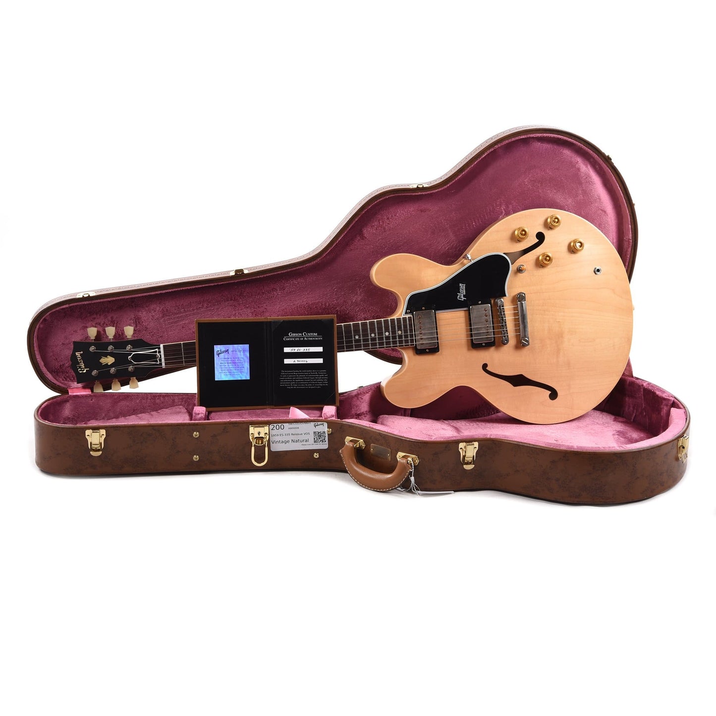 Gibson Custom 1959 ES-335 Reissue Vintage Natural VOS Electric Guitars / Semi-Hollow