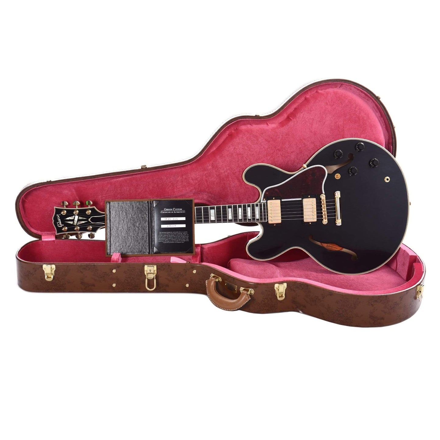 Gibson Custom 1959 ES-355 Reissue Stop Bar Ebony VOS Electric Guitars / Semi-Hollow