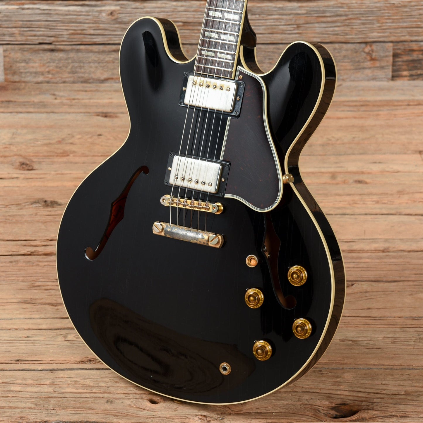 Gibson Custom 1963 ES-335 Reissue "CME Spec" Lightly Aged Ebony Electric Guitars / Semi-Hollow