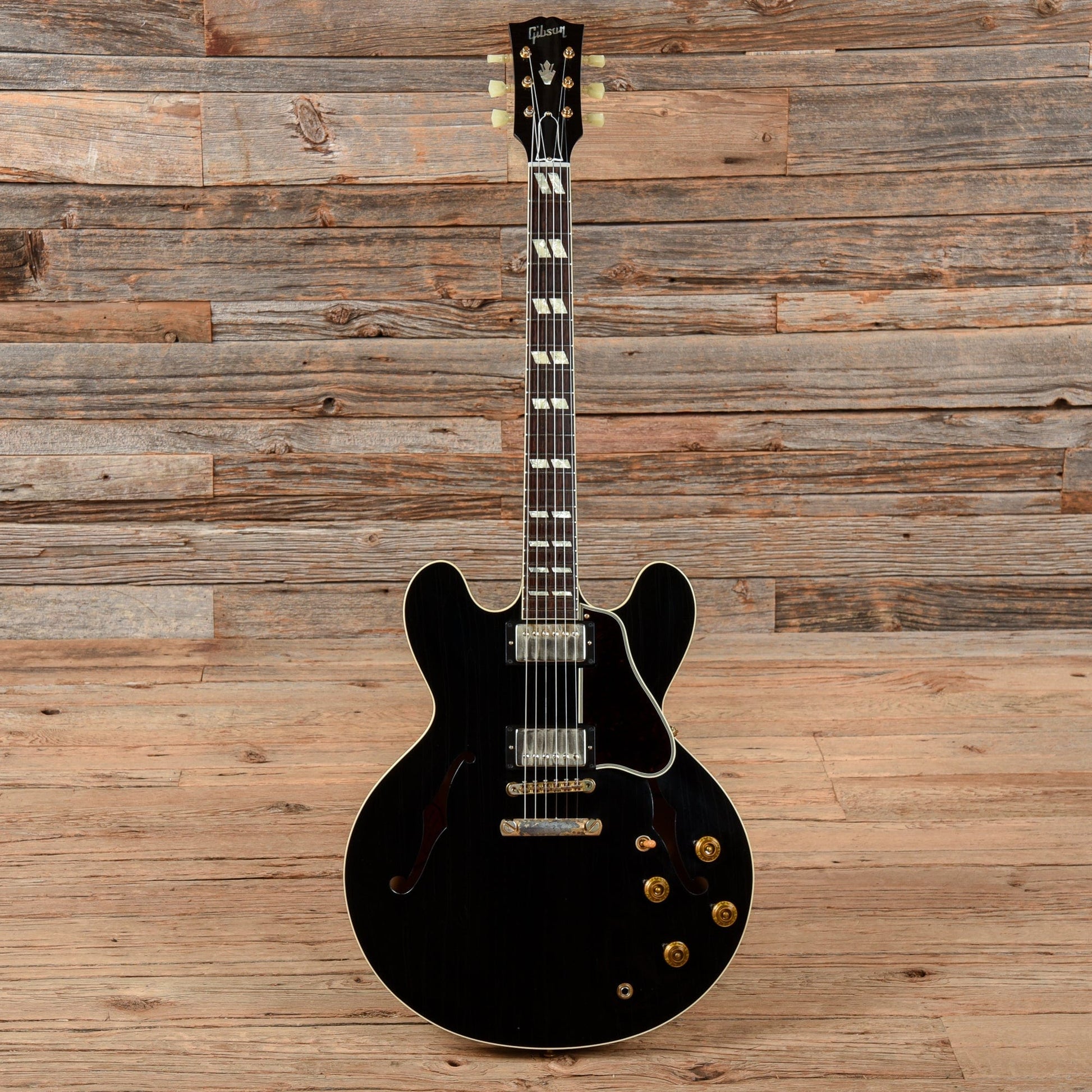 Gibson Custom 1963 ES-335 Reissue "CME Spec" Lightly Aged Ebony Electric Guitars / Semi-Hollow