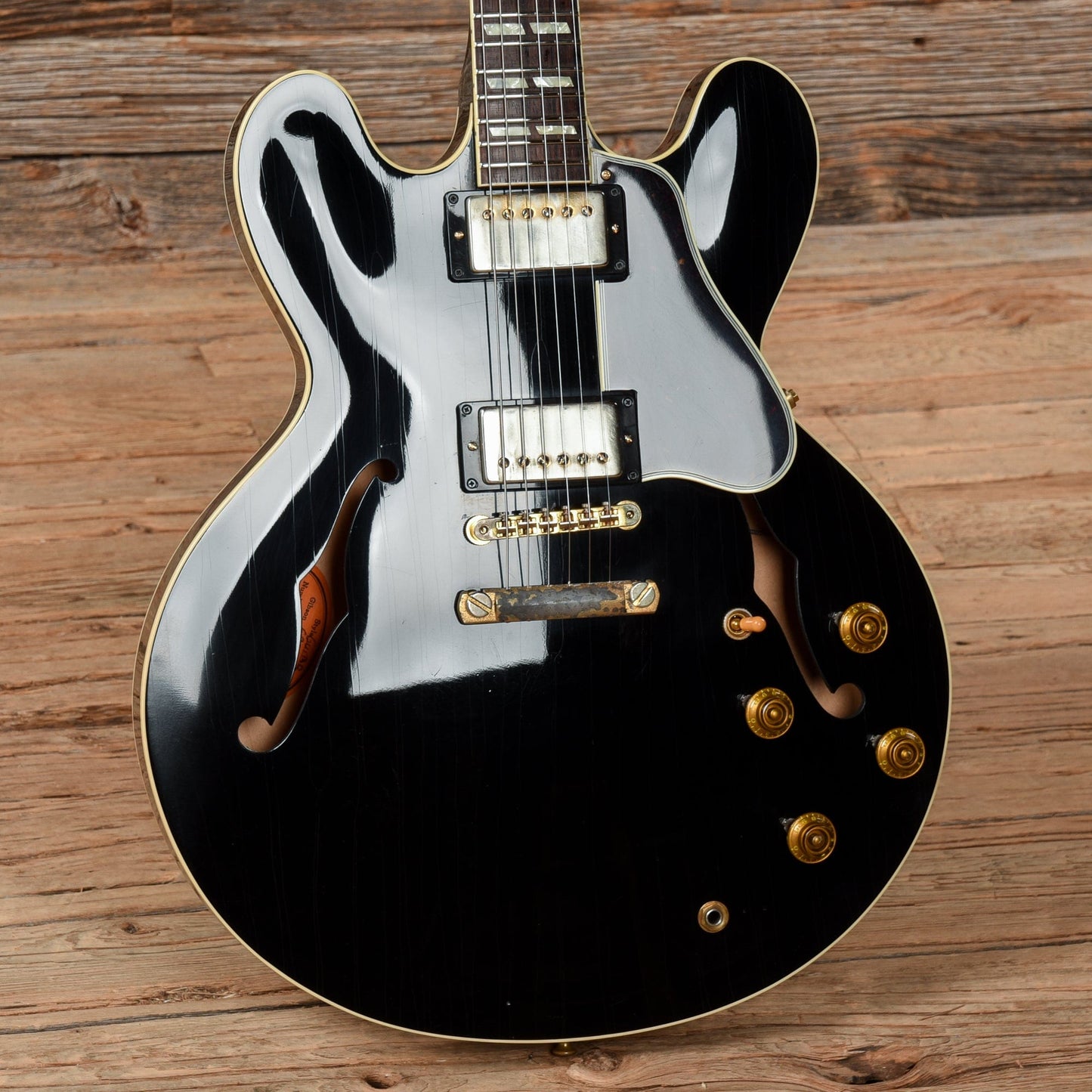 Gibson Custom 1963 ES-335 Reissue "CME Spec" Lightly Aged Ebony Electric Guitars / Semi-Hollow
