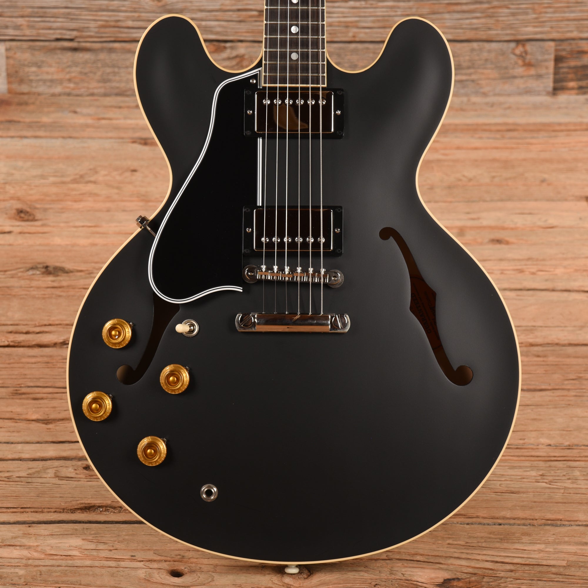 Gibson Custom 59 ES-335 Satin Satin Ebony 2021 LEFTY Electric Guitars / Semi-Hollow