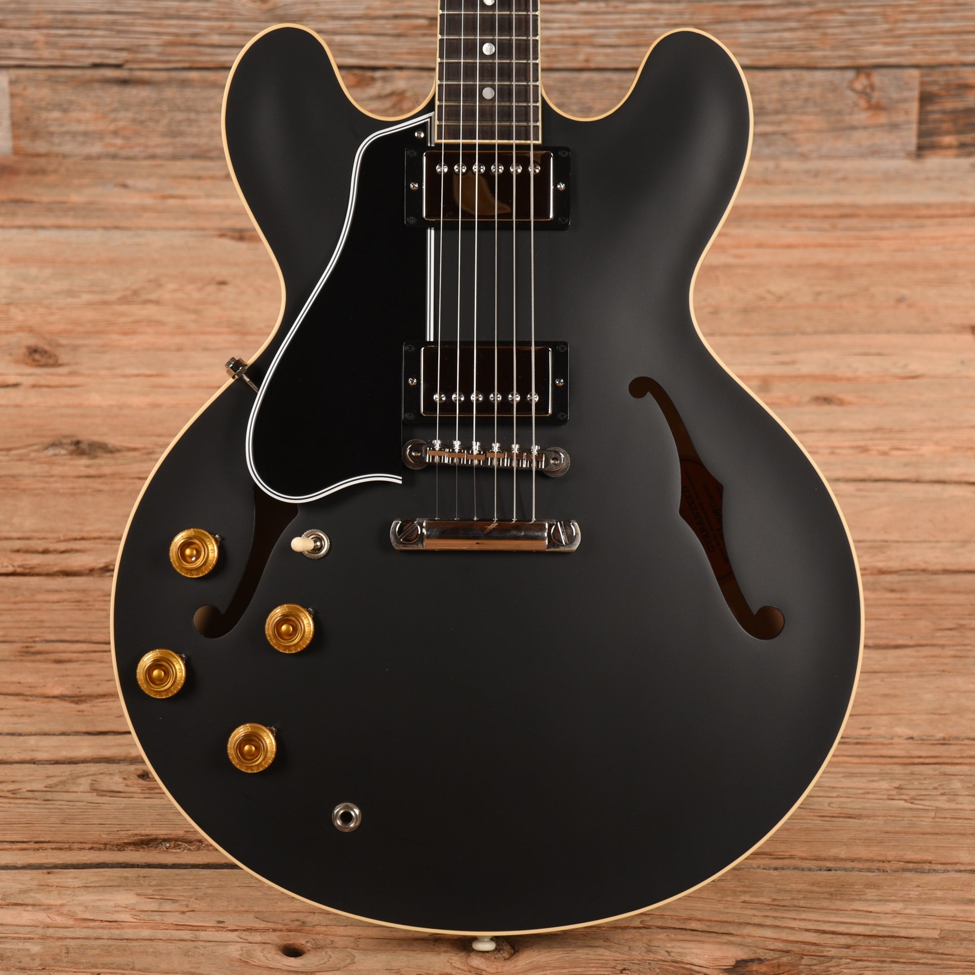 Gibson Custom 59 ES-335 Satin Satin Ebony 2021 LEFTY Electric Guitars / Semi-Hollow