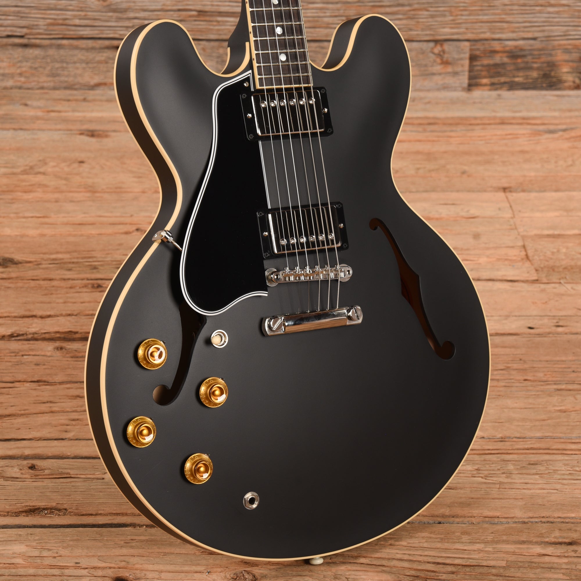 Gibson Custom 59 ES-335 Satin Satin Ebony 2021 LEFTY Electric Guitars / Semi-Hollow