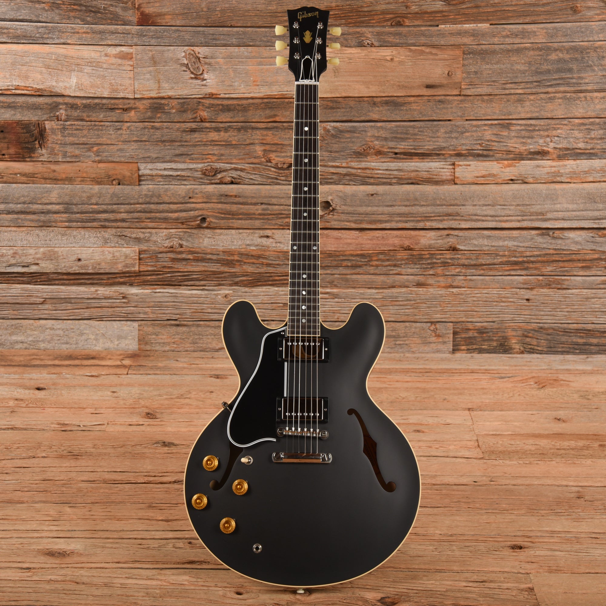 Gibson Custom 59 ES-335 Satin Satin Ebony 2021 LEFTY Electric Guitars / Semi-Hollow