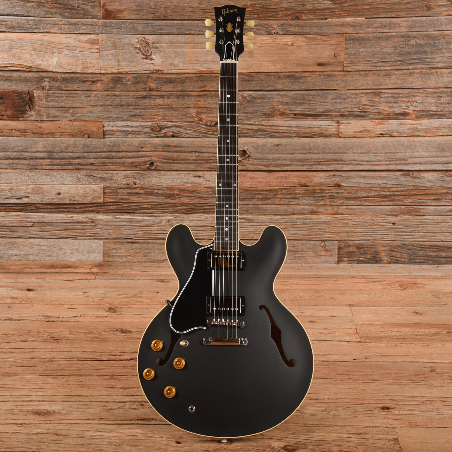 Gibson Custom 59 ES-335 Satin Satin Ebony 2021 LEFTY Electric Guitars / Semi-Hollow