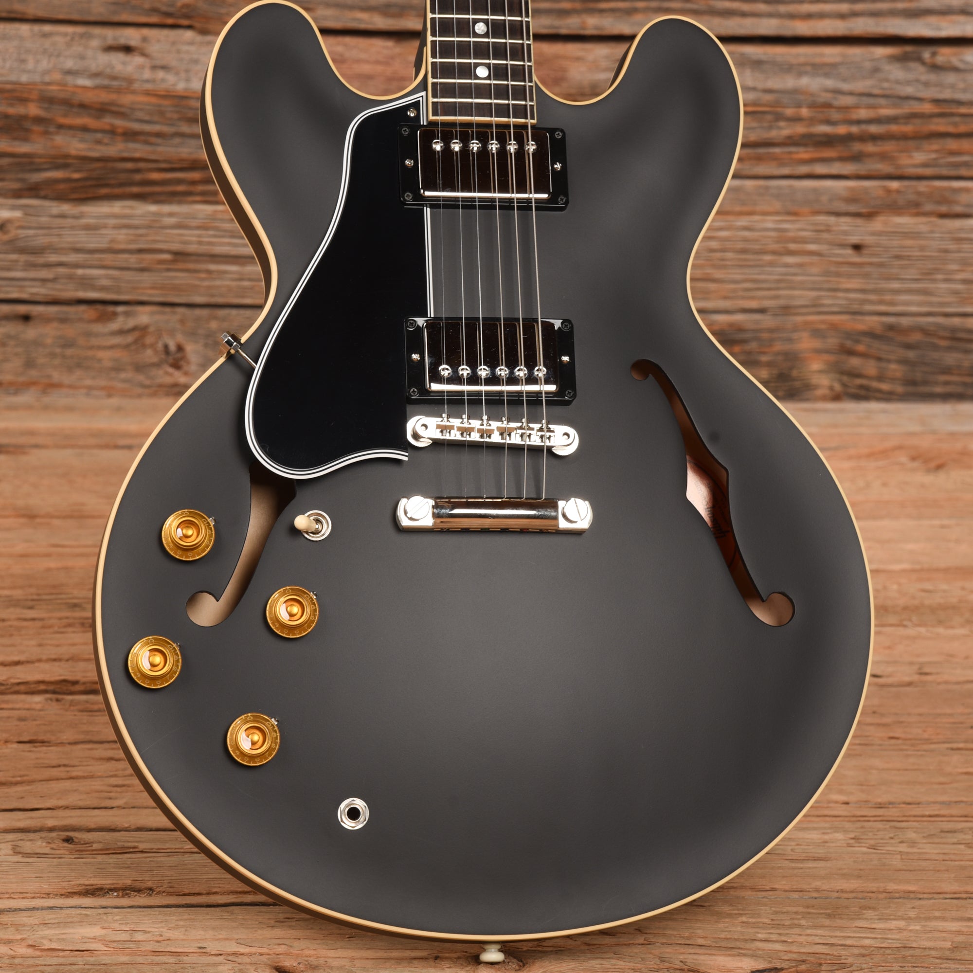 Gibson Custom 59 ES-335 Satin Satin Ebony 2021 LEFTY Electric Guitars / Semi-Hollow
