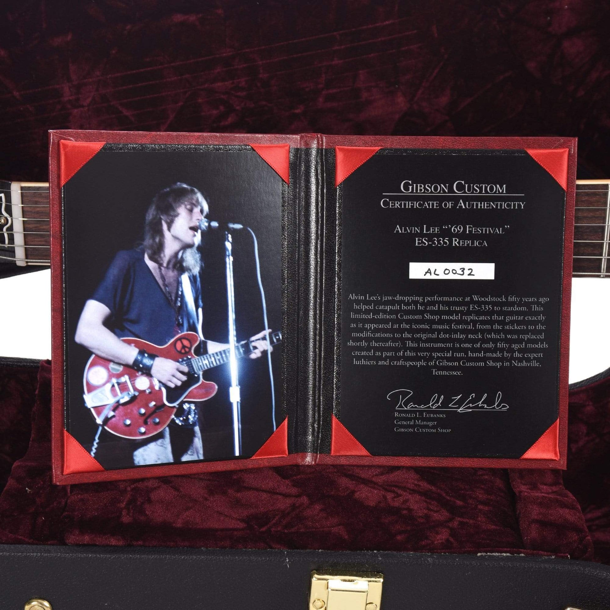 Gibson Custom Alvin Lee ES-335 '69 Festival' Aged Sixties Cherry w/Bigsby Electric Guitars / Semi-Hollow