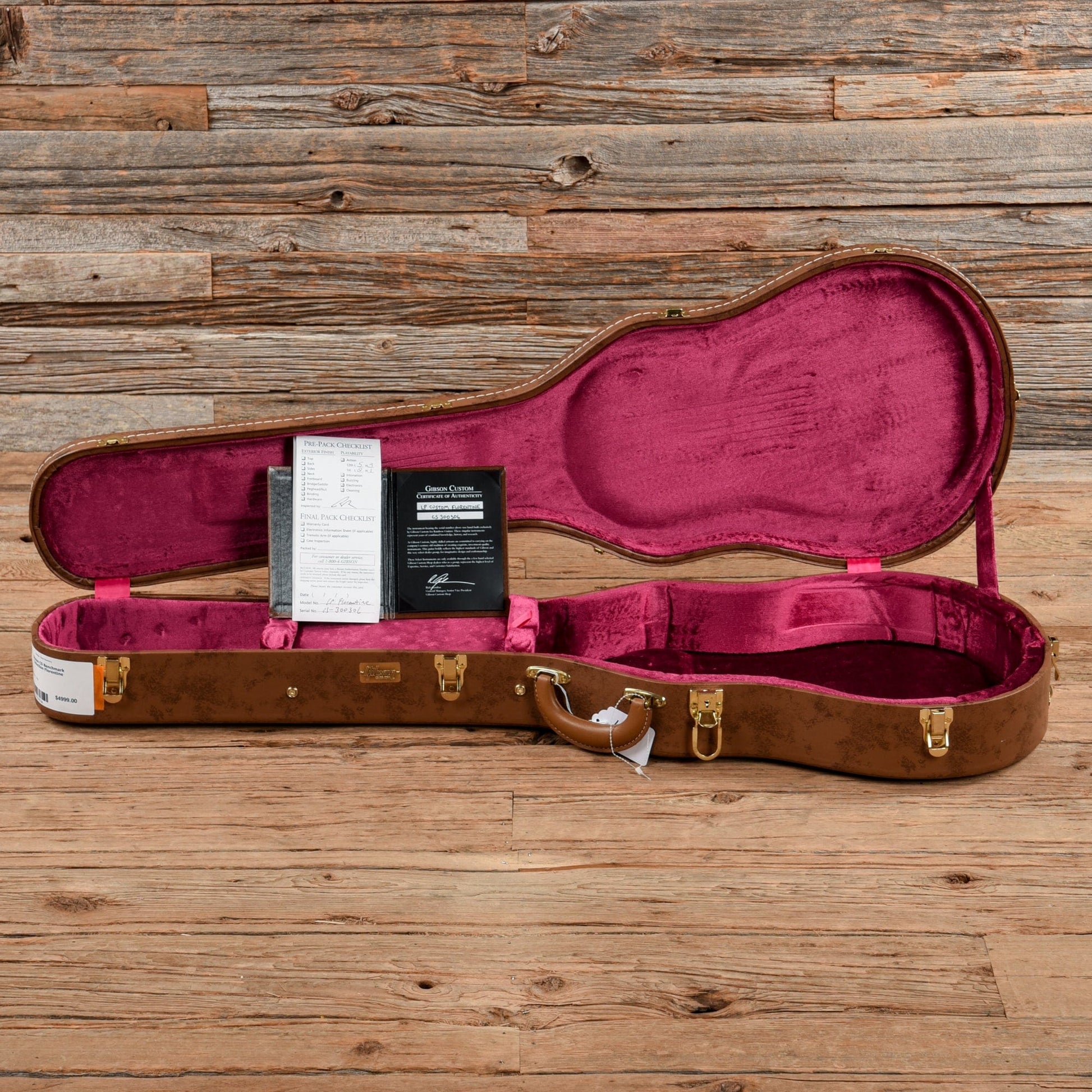 Gibson Custom Benchmark Collection Florentine Les Paul Natural Electric Guitars / Semi-Hollow