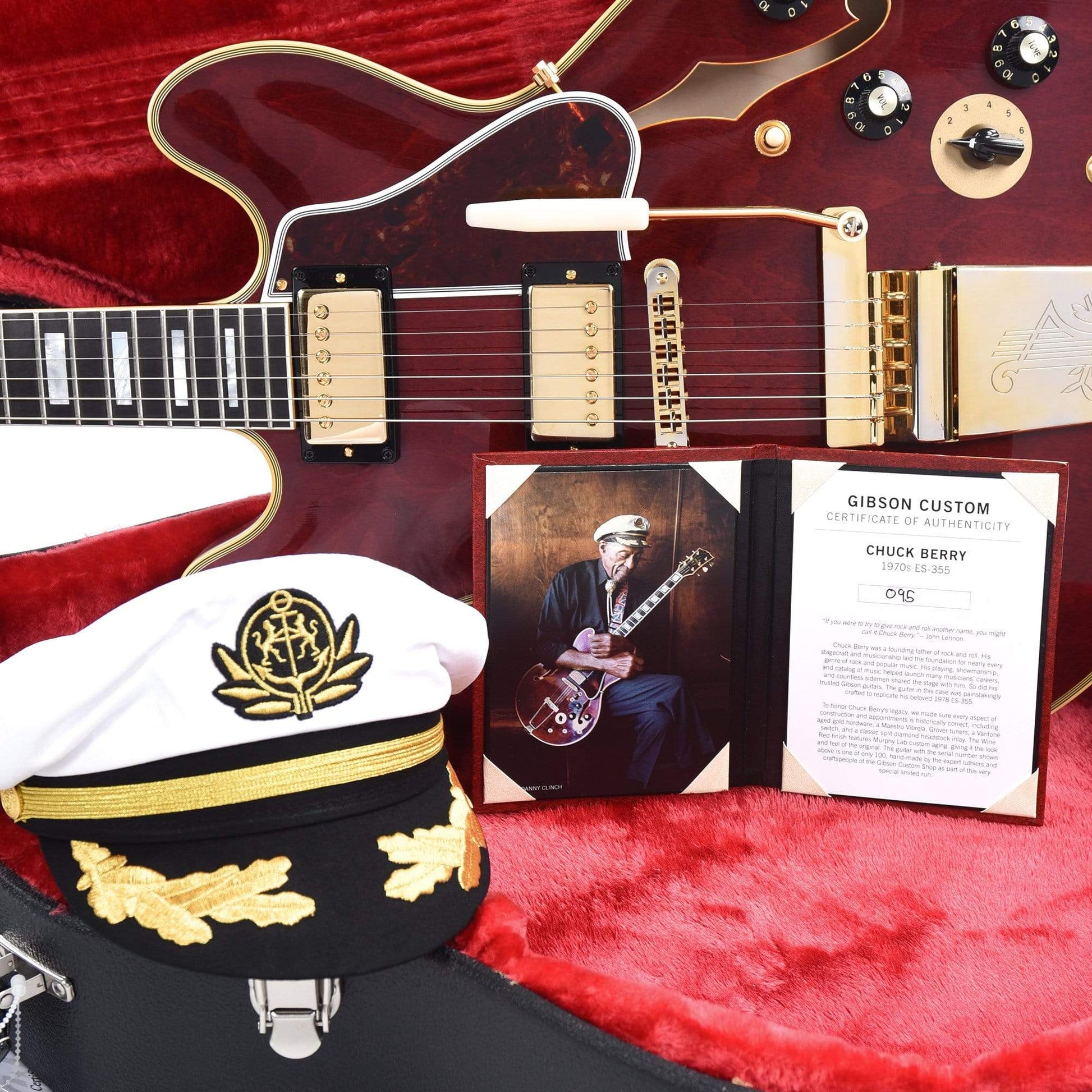 Gibson Custom Chuck Berry 1970's ES-355 Wine Red w/Maestro Vibrola Electric Guitars / Semi-Hollow