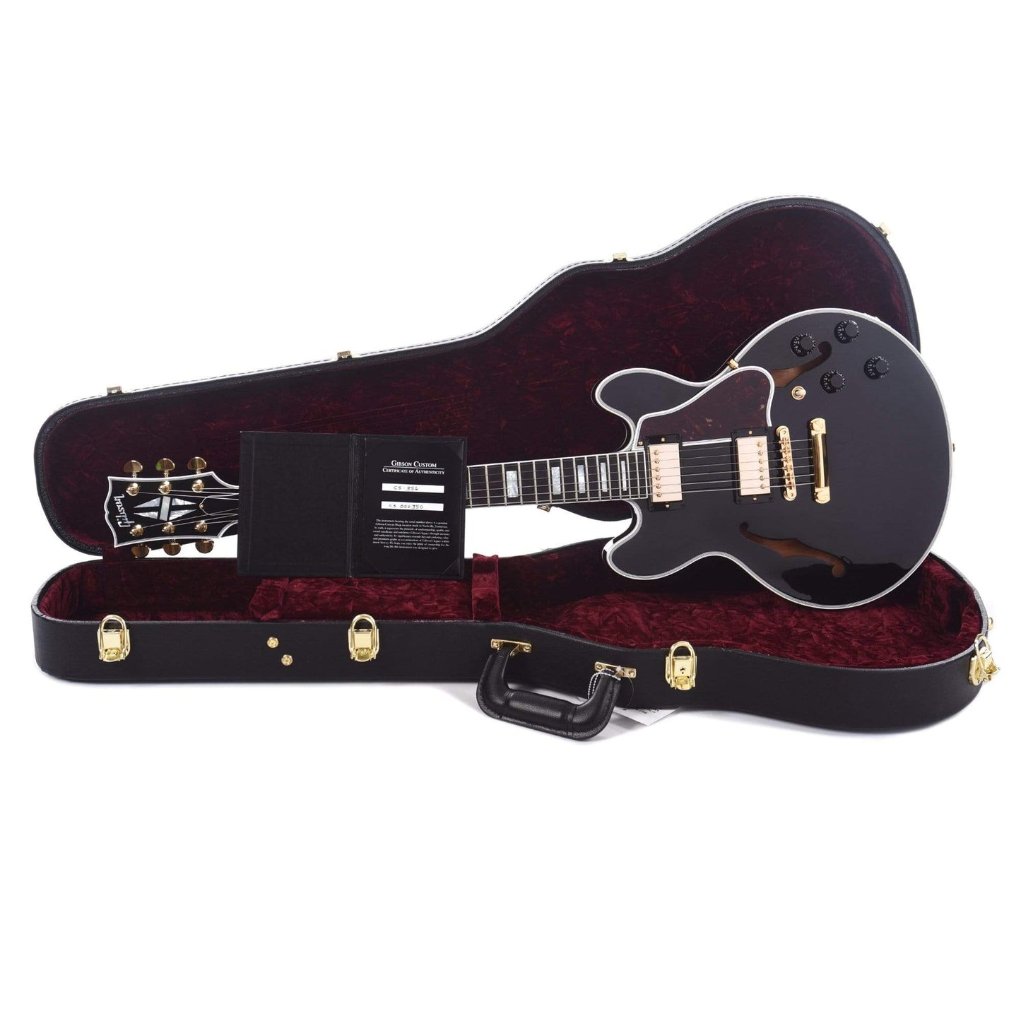 Gibson Custom CS-356 Ebony Gloss w/Ebony Fingerboard Electric Guitars / Semi-Hollow