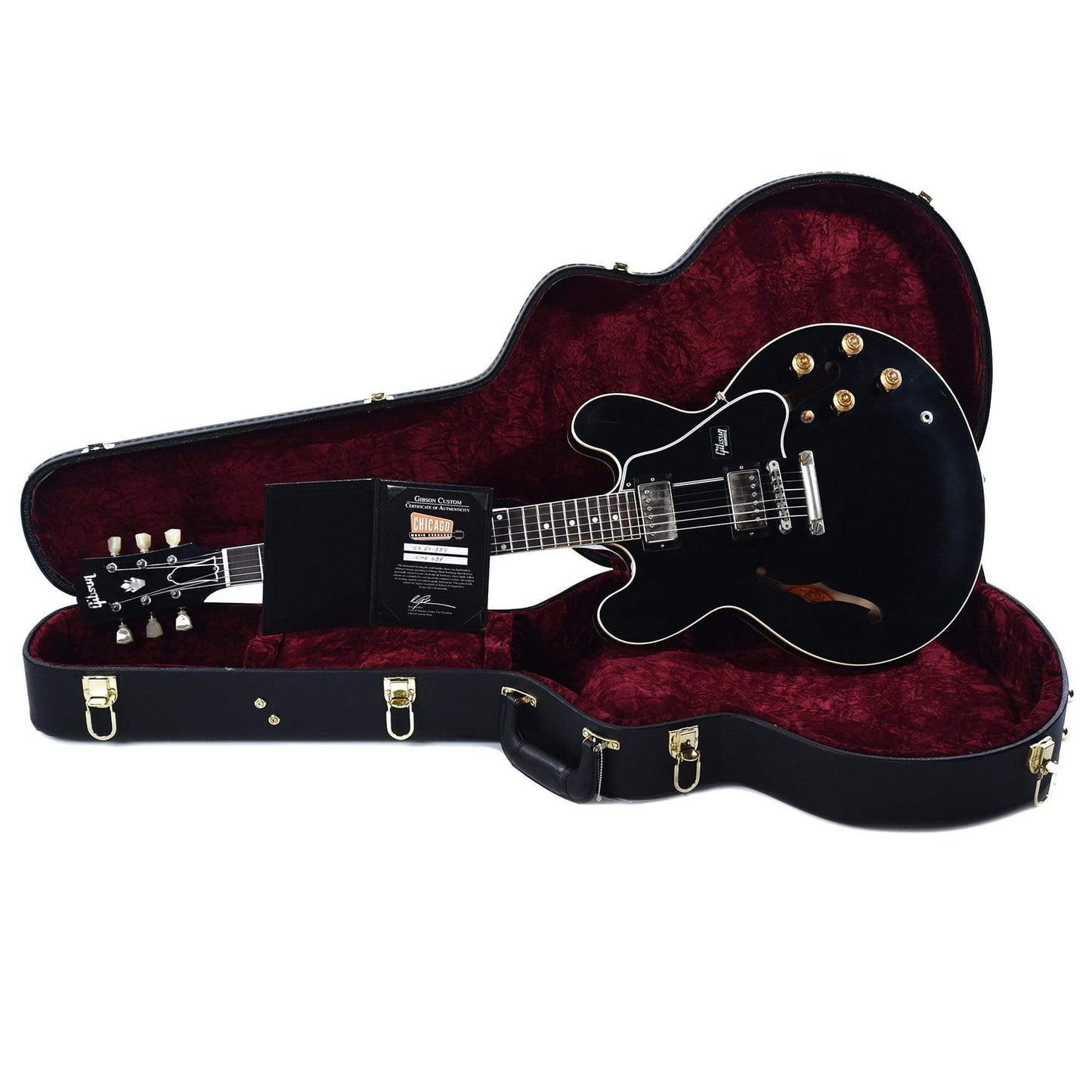 Gibson Custom Shop 1959 ES-335 Ebony VOS NH w/Brazilian Rosewood Fingerboard Electric Guitars / Semi-Hollow